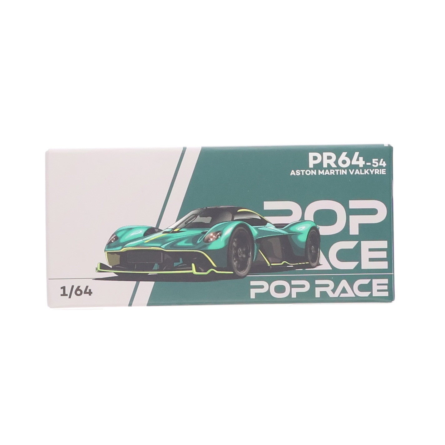 【中古即納】[MDL] 1/64 Aston Martin Valkyrie(アストンマーティン・ヴァルキリー) Viridian Green(ビリジアングリーン) 完成品 ミニカー(PR640054) POP RACE(ポップレース)(20240809)