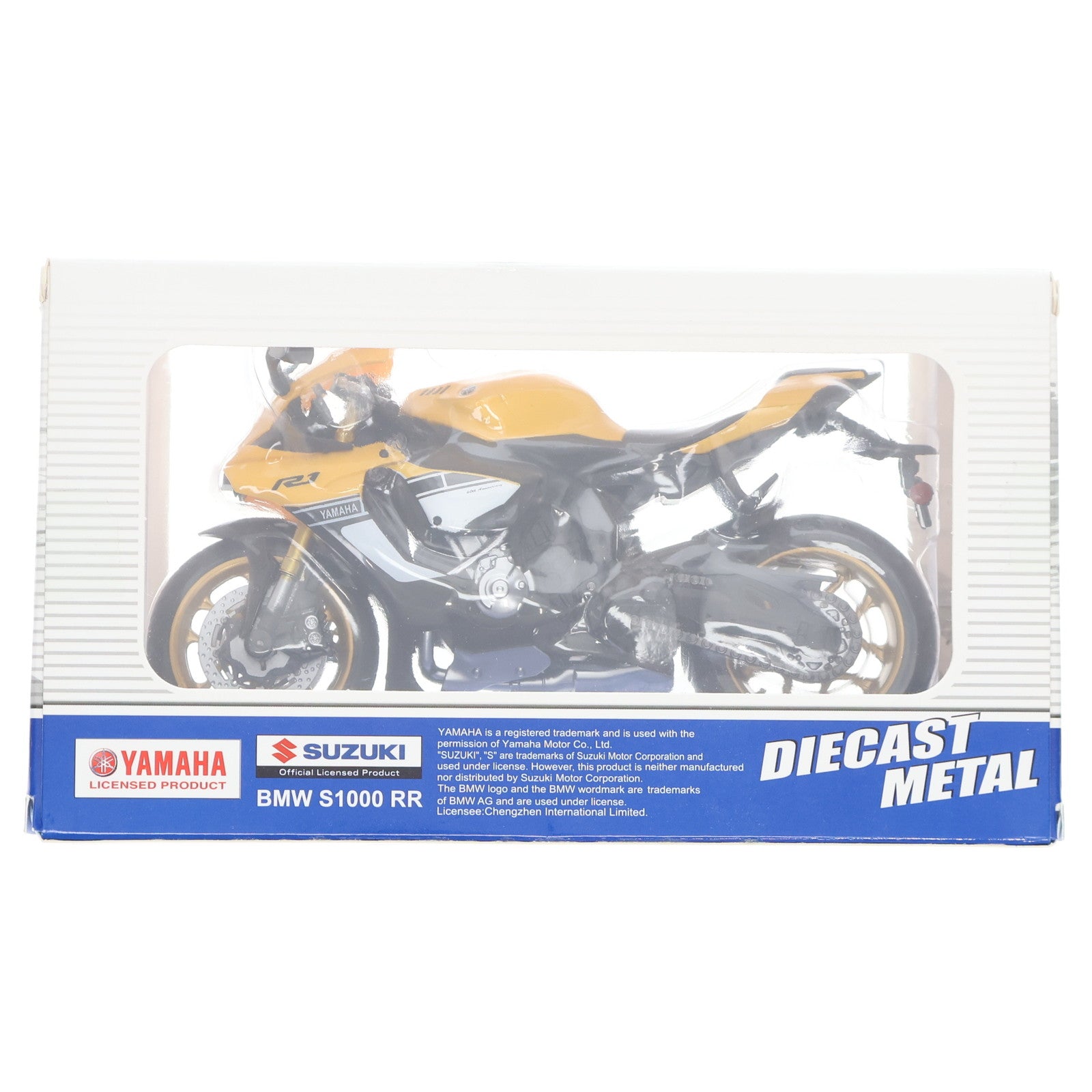 【中古即納】[MDL] METAL SPEED ZONE 1/12 Yamaha YZF-R1(イエロー×ブラック) 完成品 ミニカー プライズ(AEDB115) ピーナッツクラブ(19991231)