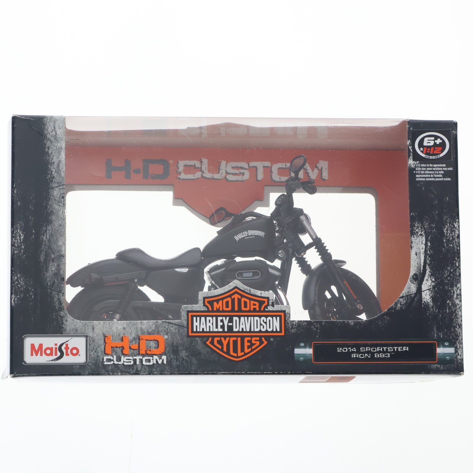 【中古即納】[MDL] 1/12 Harley Davidson(ハーレーダビッドソン) 2014 Sportster IRON 883 ブラック 完成品 ミニカー(01721) Maisto(マイスト)(20041231)