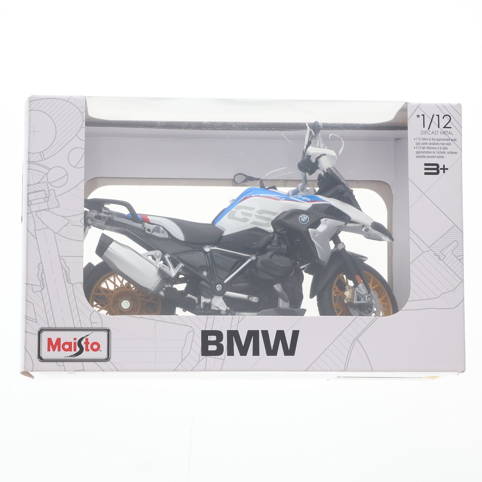【中古即納】[MDL] 1/12 BMW R 1250 GS ホワイト 完成品 ミニカー Maisto(マイスト)(20220328)