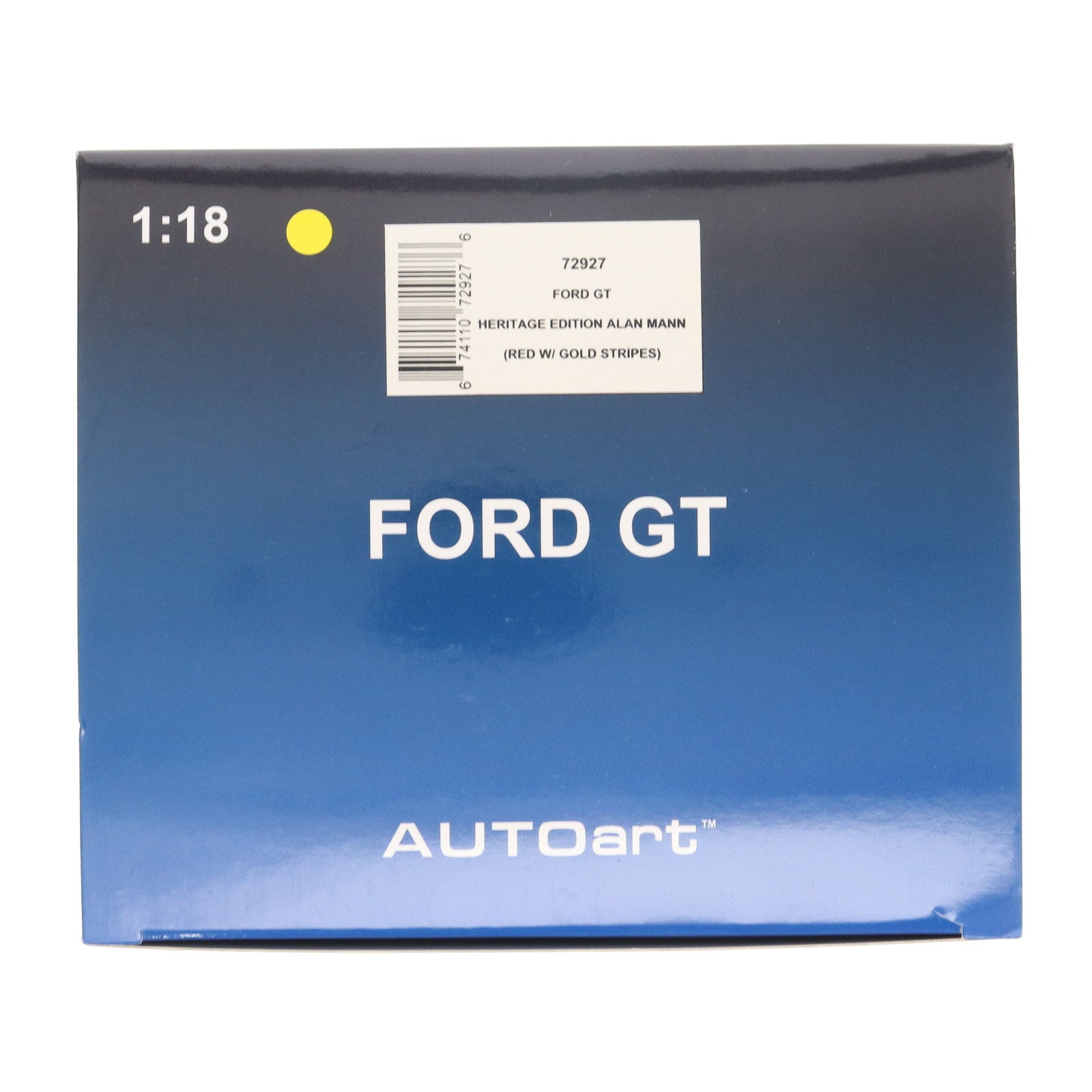 【中古即納】[MDL] オートアート・コンポジットモデルシリーズ 1/18 フォード GT アラン・マン ヘリテージ エディション(レッド×ゴールド・ストライプ) 完成品 ミニカー(72927) AUTOart(オートアート)(20230301)