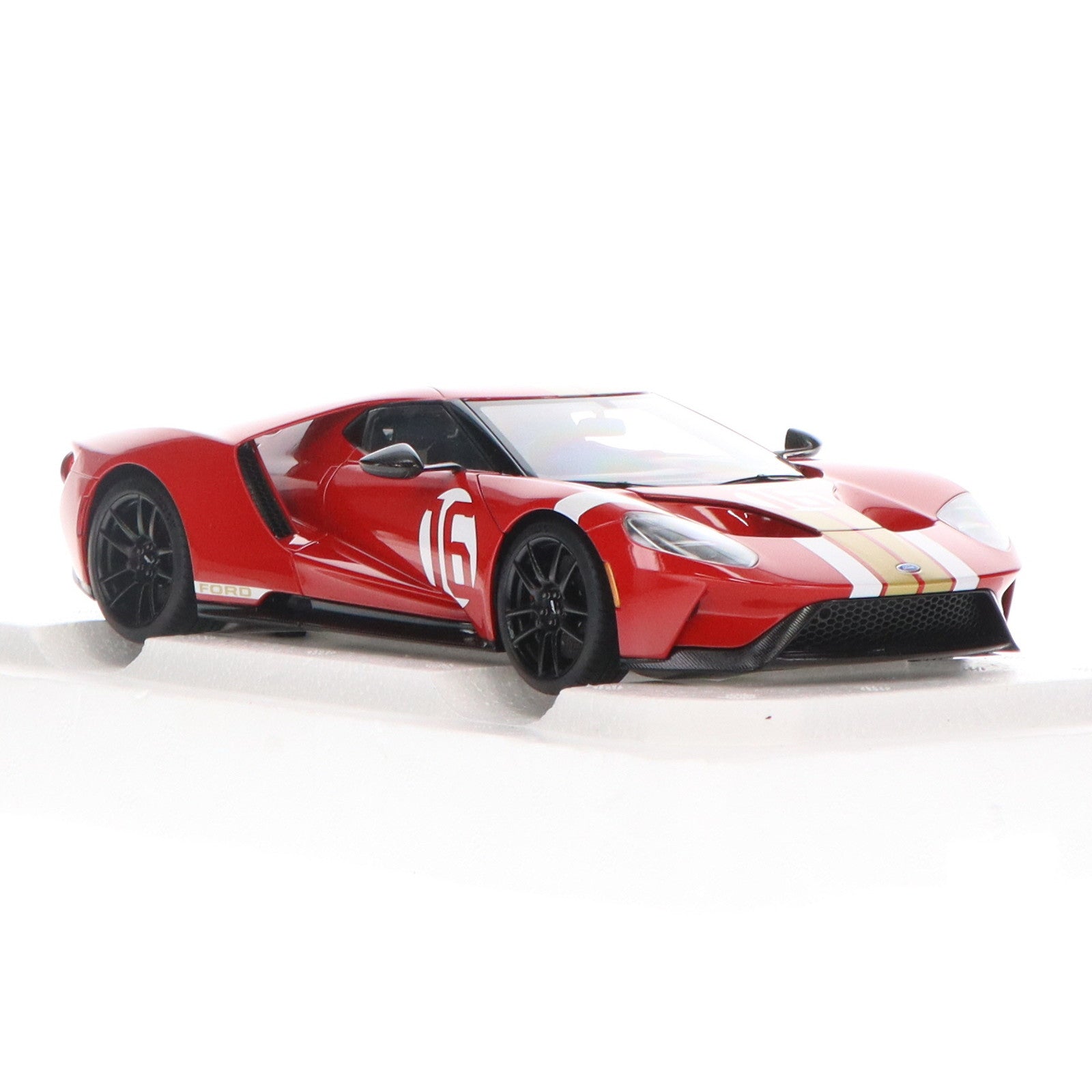 【中古即納】[MDL] オートアート・コンポジットモデルシリーズ 1/18 フォード GT アラン・マン ヘリテージ エディション(レッド×ゴールド・ストライプ) 完成品 ミニカー(72927) AUTOart(オートアート)(20230301)