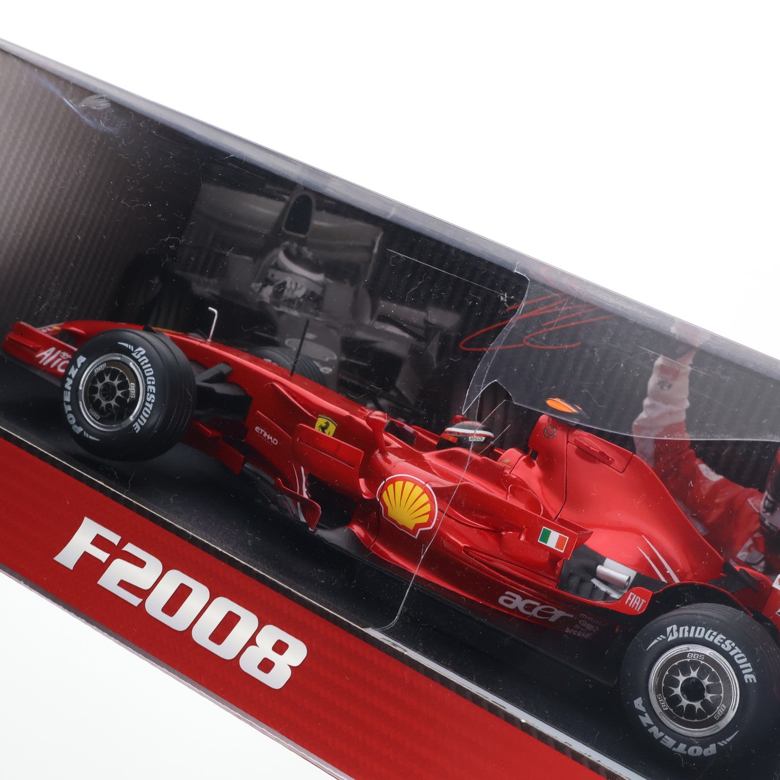 【中古即納】[MDL] Hot Wheels Racing(ホットウィールレーシング) 1/18 FERRARI(フェラーリ) F2008 Shell #1(レッド) 完成品 ミニカー(L8781) マテル(19991231)