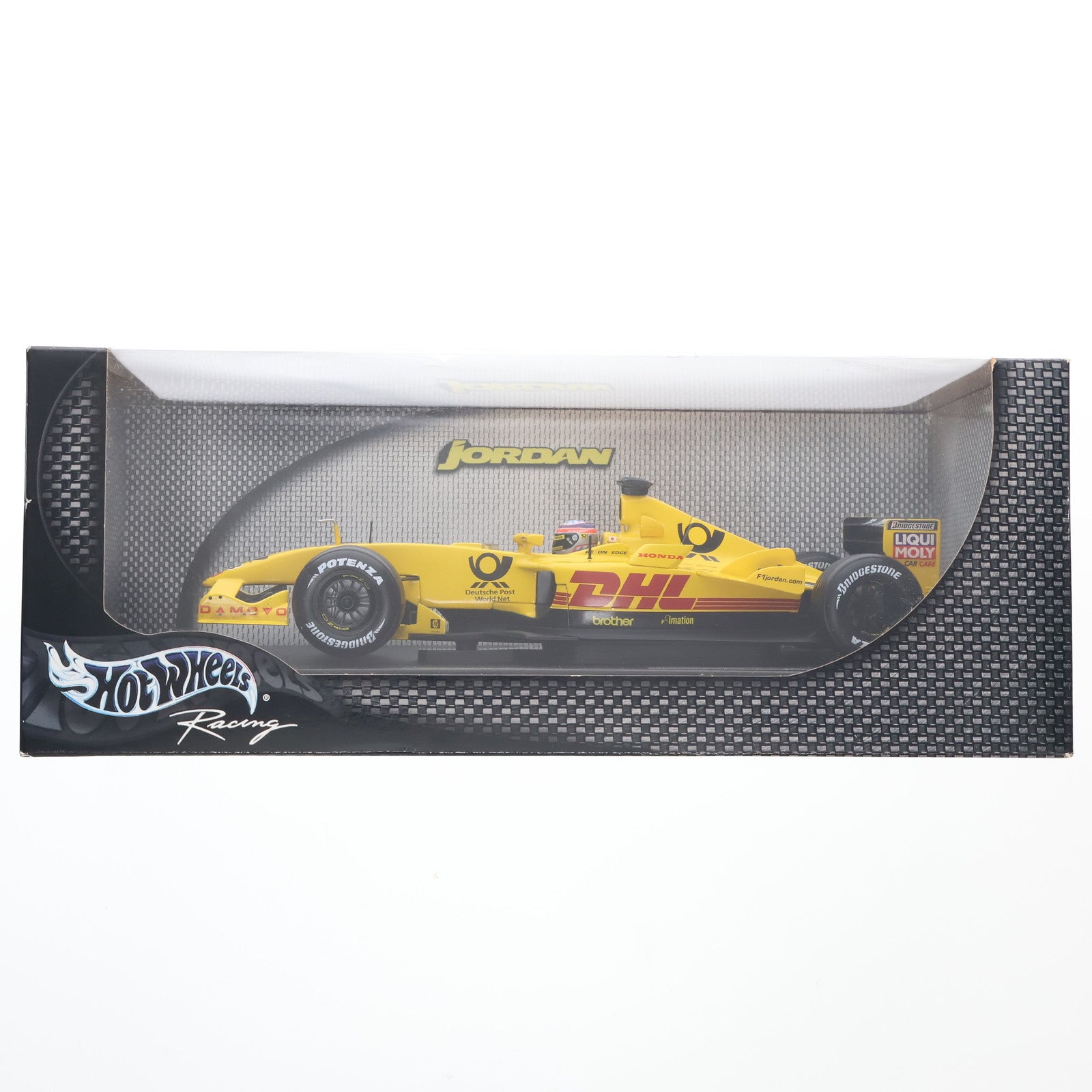 【中古即納】[MDL] Hot Wheels Racing(ホットウィールレーシング) 1/18 JORDAN HONDA EJ12 brother(イエロー) 完成品 ミニカー(54629) Mattel(マテル)(20020930)