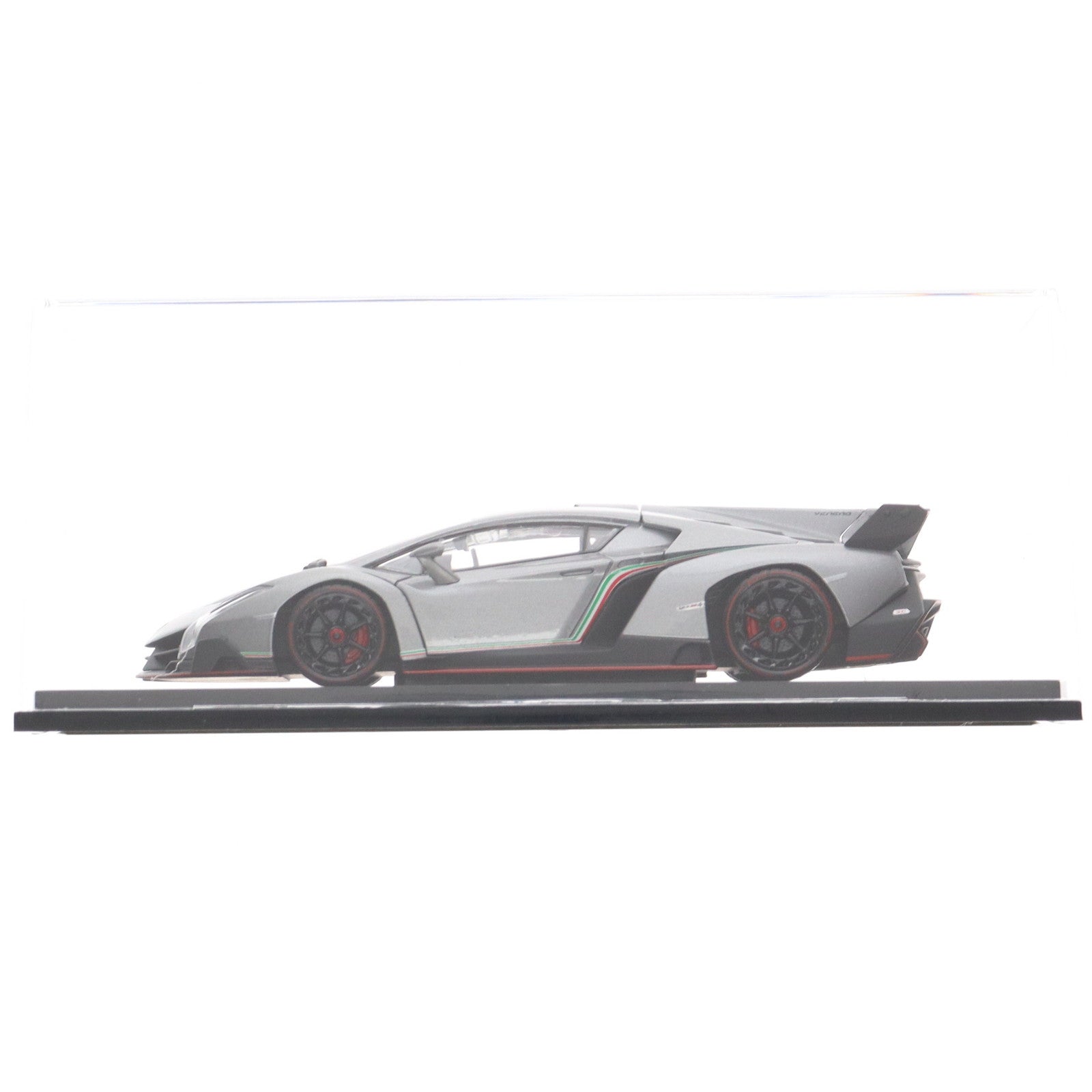 【中古即納】[MDL] 1/43 Lamborghini Veneno(ランボルギーニ ヴェネーノ) (グレー/レッドライン) 完成品 ミニカー(K05571GR) 京商(20140525)
