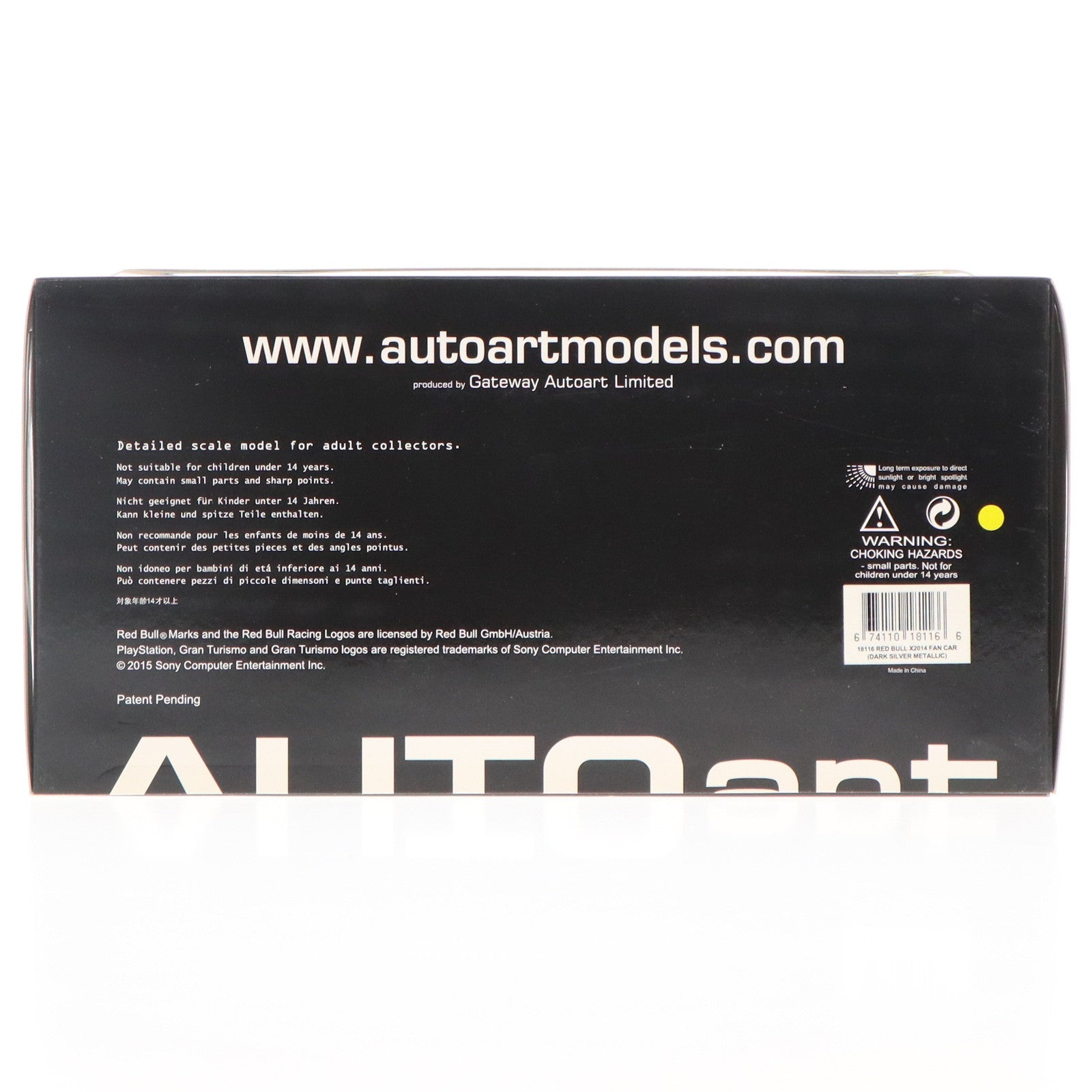 【中古即納】[MDL] シグネチャーシリーズ 1/18 レッドブル X2014 ファンカー(ダークシルバー・メタリック) 完成品 ミニカー(18116) AUTOart(オートアート)(20160311)