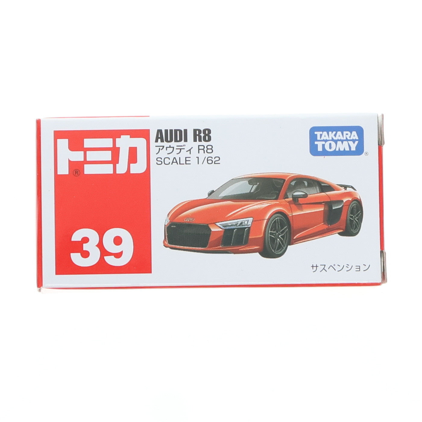 【中古即納】[MDL] トミカ No.39 1/62 アウディ R8(レッド) 完成品 ミニカー タカラトミー(20170617)