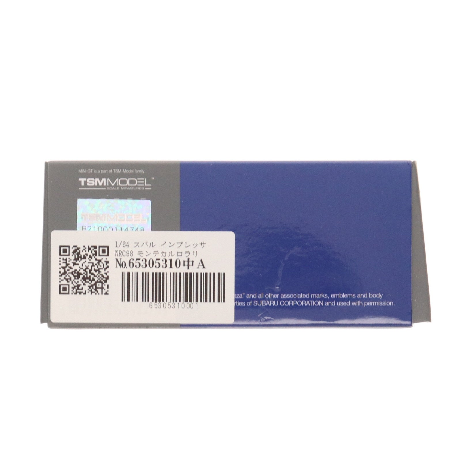 【中古即納】[MDL] ミニGTシリーズ 1/64 スバル インプレッサ WRC98 モンテカルロラリー 1998 3位入賞車 #3(左ハンドル) 完成品 ミニカー(MGT00975-L) TSM(トゥルースケールミニチュアズ)(20250829)