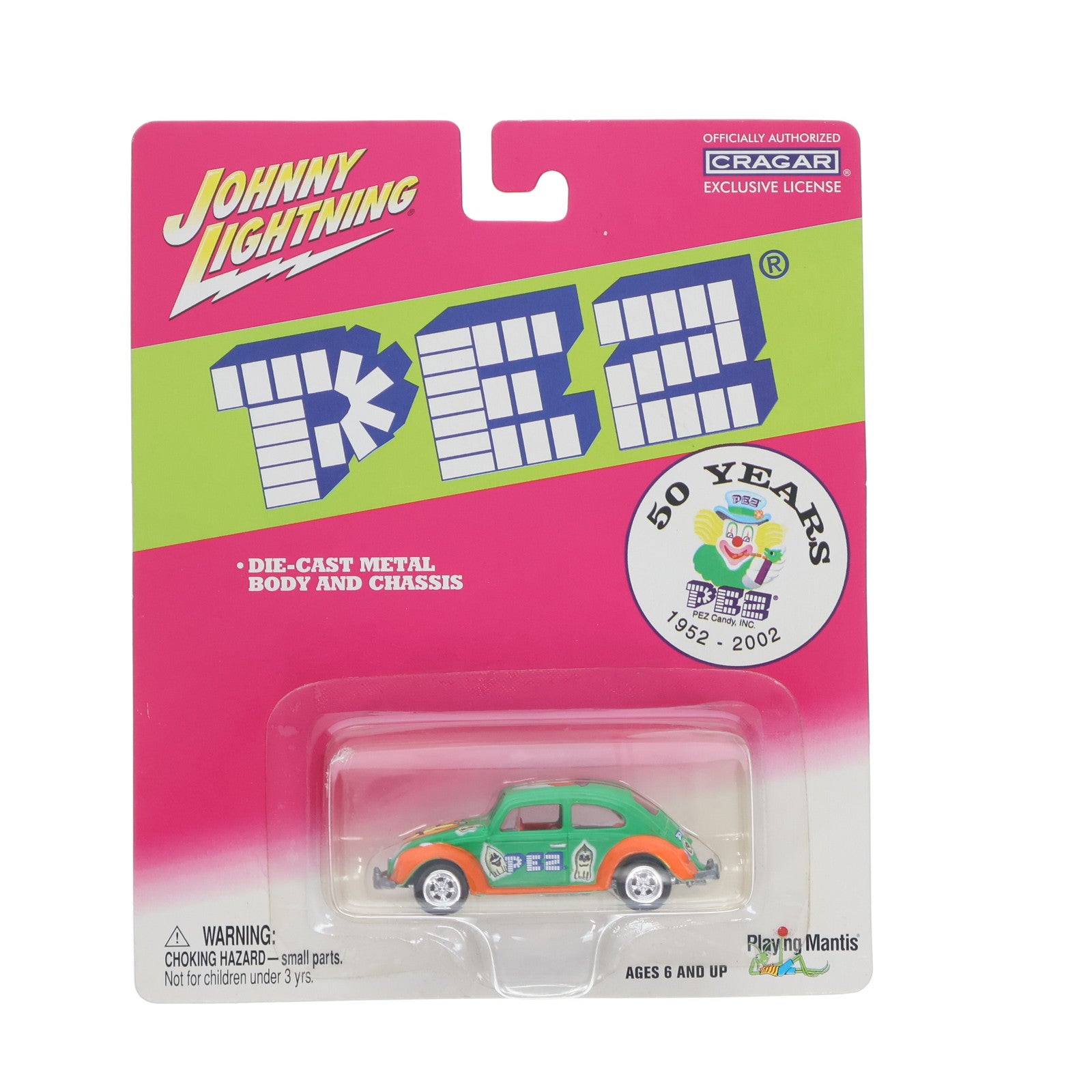 【中古即納】[MDL] PEZ 50 YEARS 1/64 VW ビートル BOO(グリーン×オレンジ) 完成品 ミニカー(307-01) JOHNNY LIGHTNING(ジョニーライトニング)(20021231)