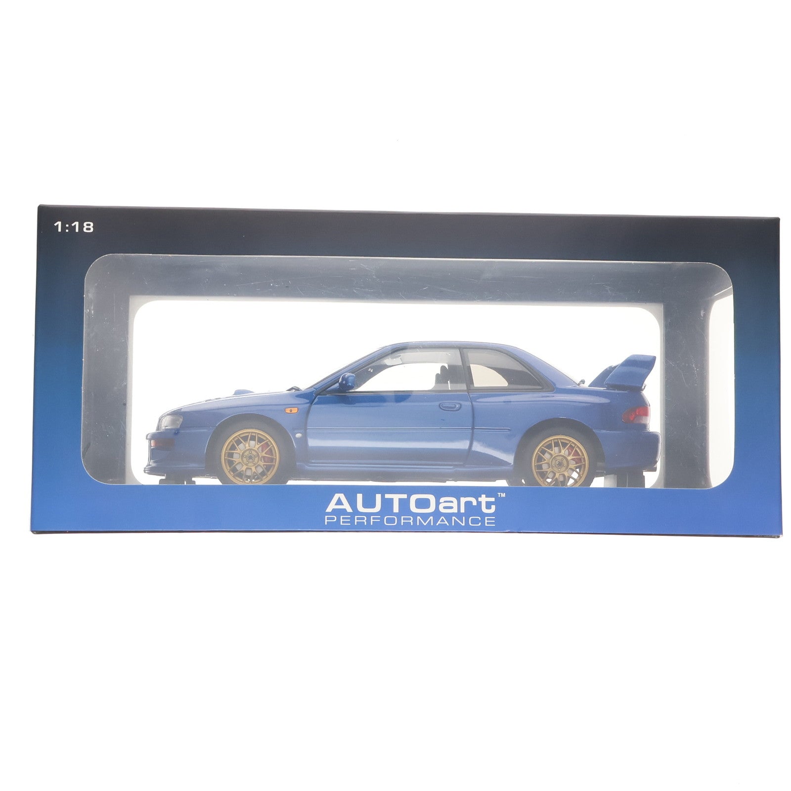 【中古即納】[MDL] PERFORMANCE 1/18 SUBARU IMPREZA(スバル インプレッサ) 22B STi VERSION(ブルー) 完成品 ミニカー(78602) AUTOart(オートアート)(20151108)