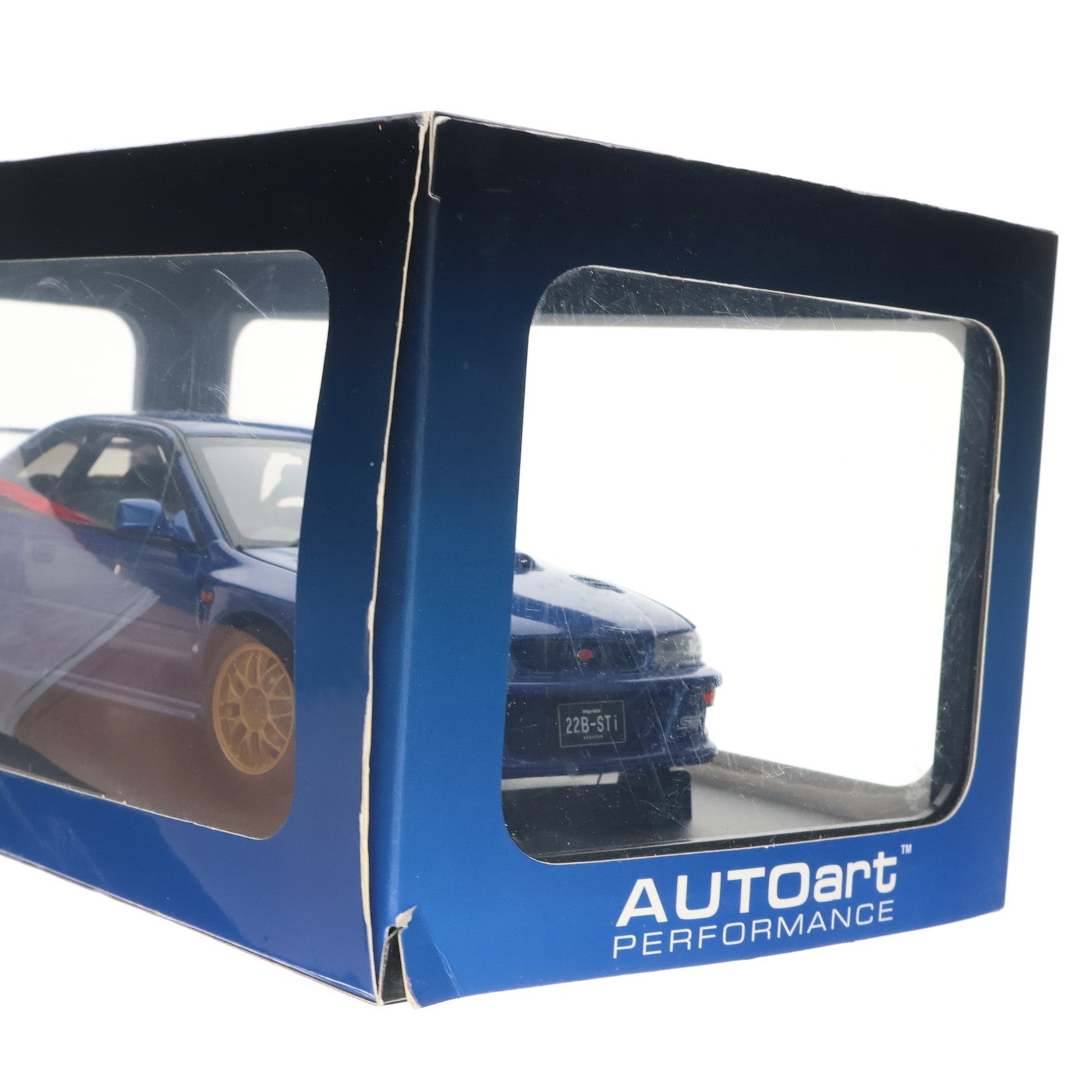 【中古即納】[MDL] PERFORMANCE 1/18 SUBARU IMPREZA(スバル インプレッサ) 22B STi VERSION(ブルー) 完成品 ミニカー(78602) AUTOart(オートアート)(20151108)