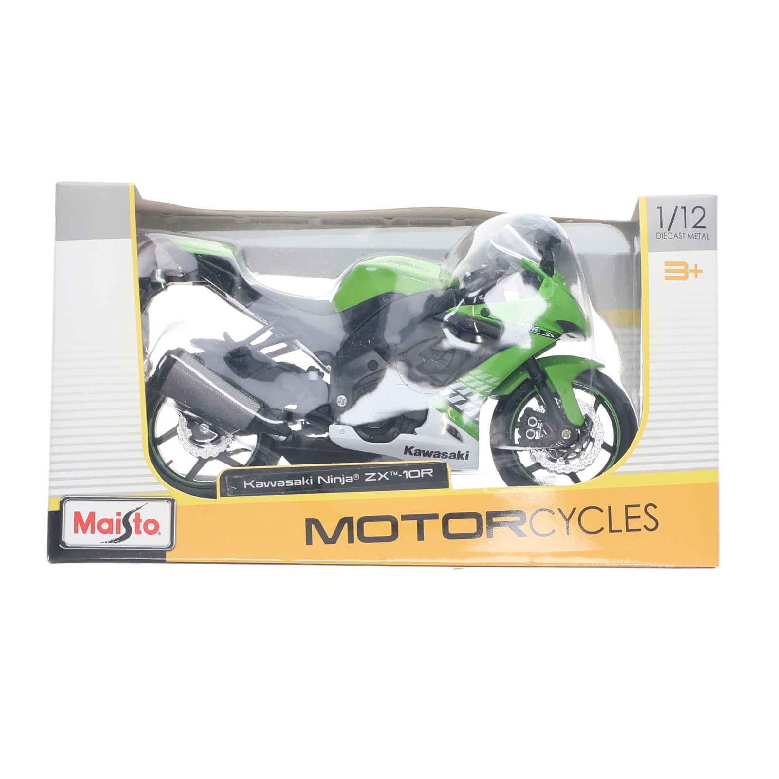 【中古即納】[MDL] (単品) モーターサイクルシリーズ 1/12 Kawasaki Ninja ZX-10R(グリーン) 完成品 ミニカー(31101) Maisto(マイスト)(20101231)