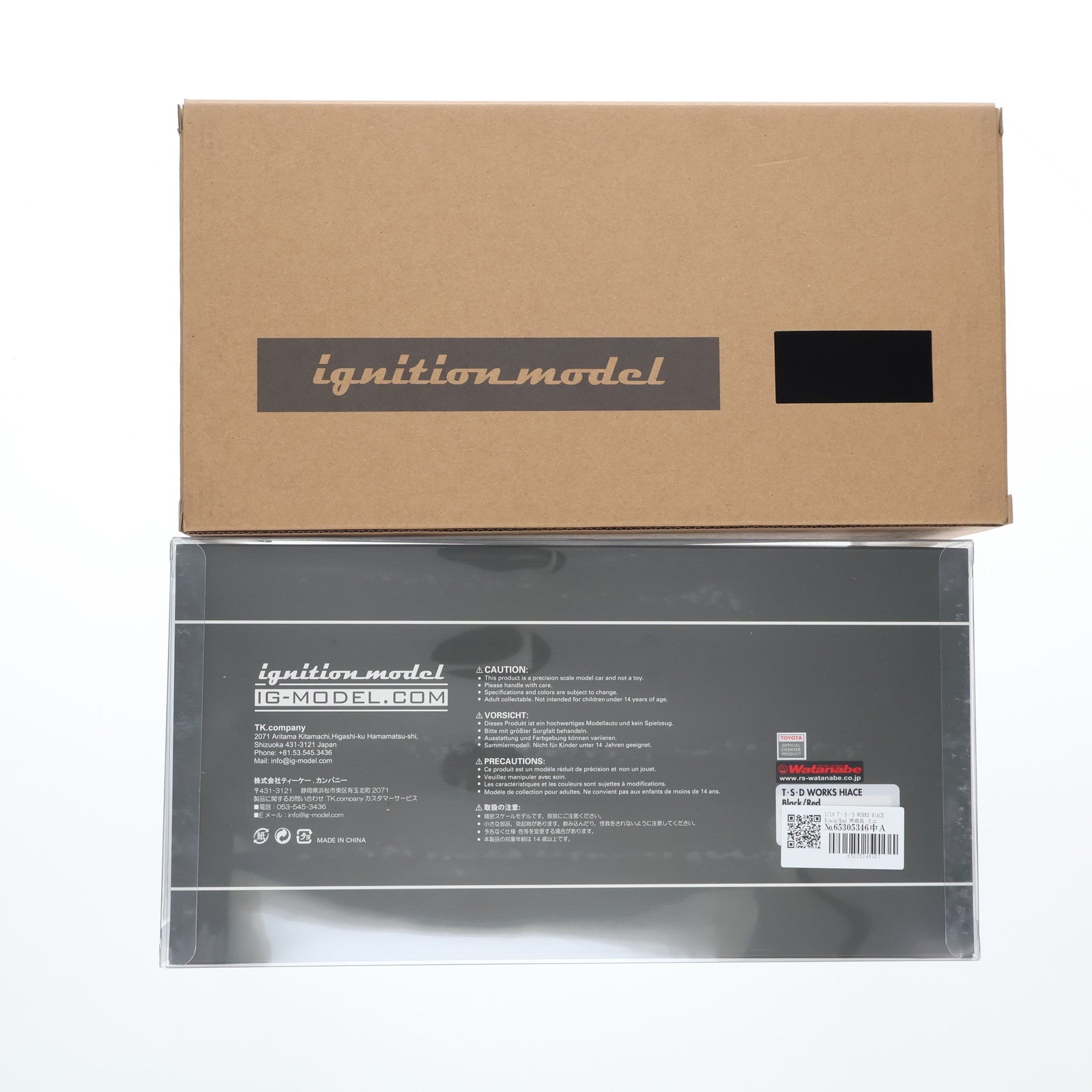 【中古即納】[MDL] 1/18 T・S・D WORKS HIACE Black/Red 完成品 ミニカー(IG2805) ignition model(イグニッションモデル)(20230521)