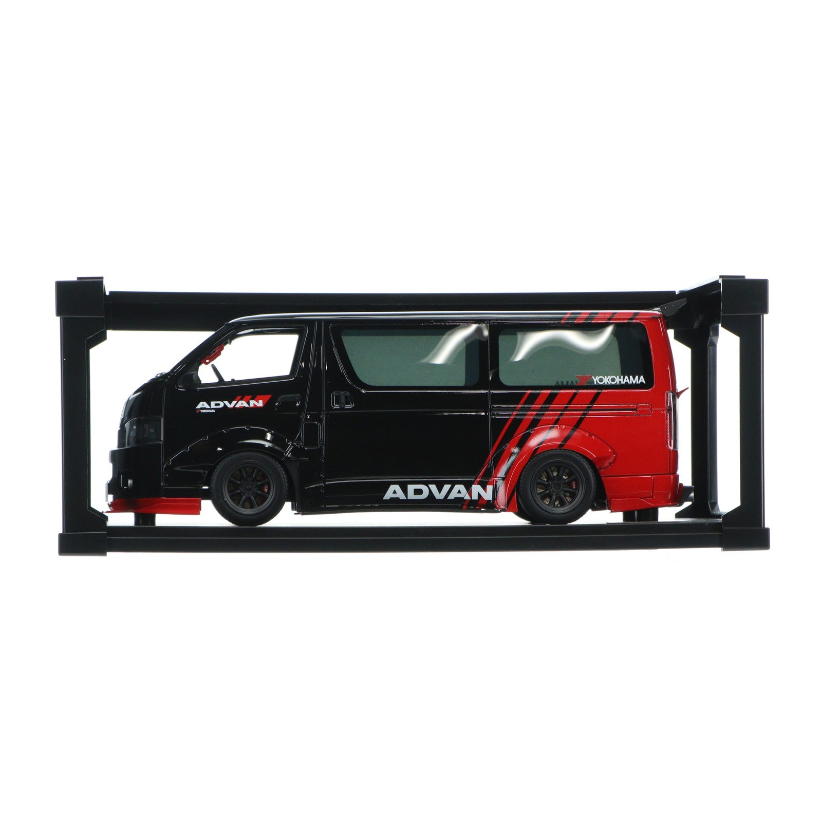 【中古即納】[MDL] 1/18 T・S・D WORKS HIACE Black/Red 完成品 ミニカー(IG2805) ignition model(イグニッションモデル)(20230521)