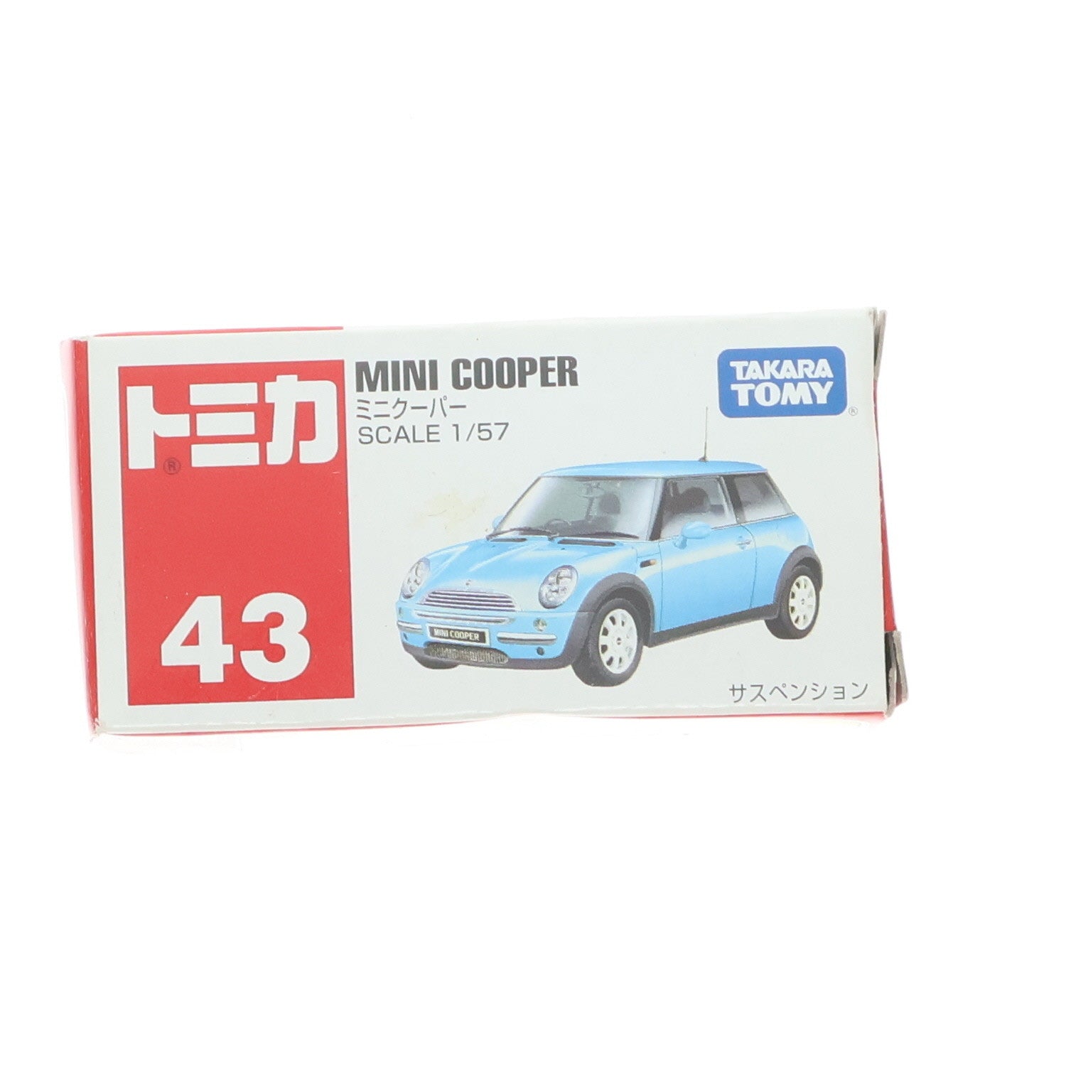 【中古即納】[MDL] トミカ No.43 1/57 ミニクーパー(メタリックブルー/赤箱/ベトナム製/タカラトミー) 完成品 ミニカー タカラトミー(20060930)