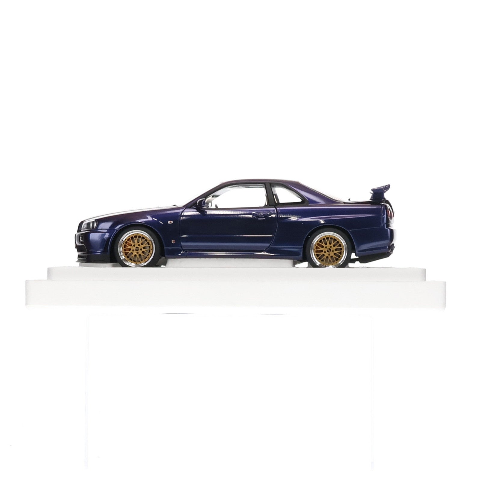 【中古即納】[MDL] オートアート・コンポジットモデルシリーズ 1/18 日産 スカイライン GT-R(R34) Vスペック II BBS LM ホイール・バージョン(ミッドナイトパープルIII) 完成品 ミニカー(77403) AUTOart(オートアート)(20220930)