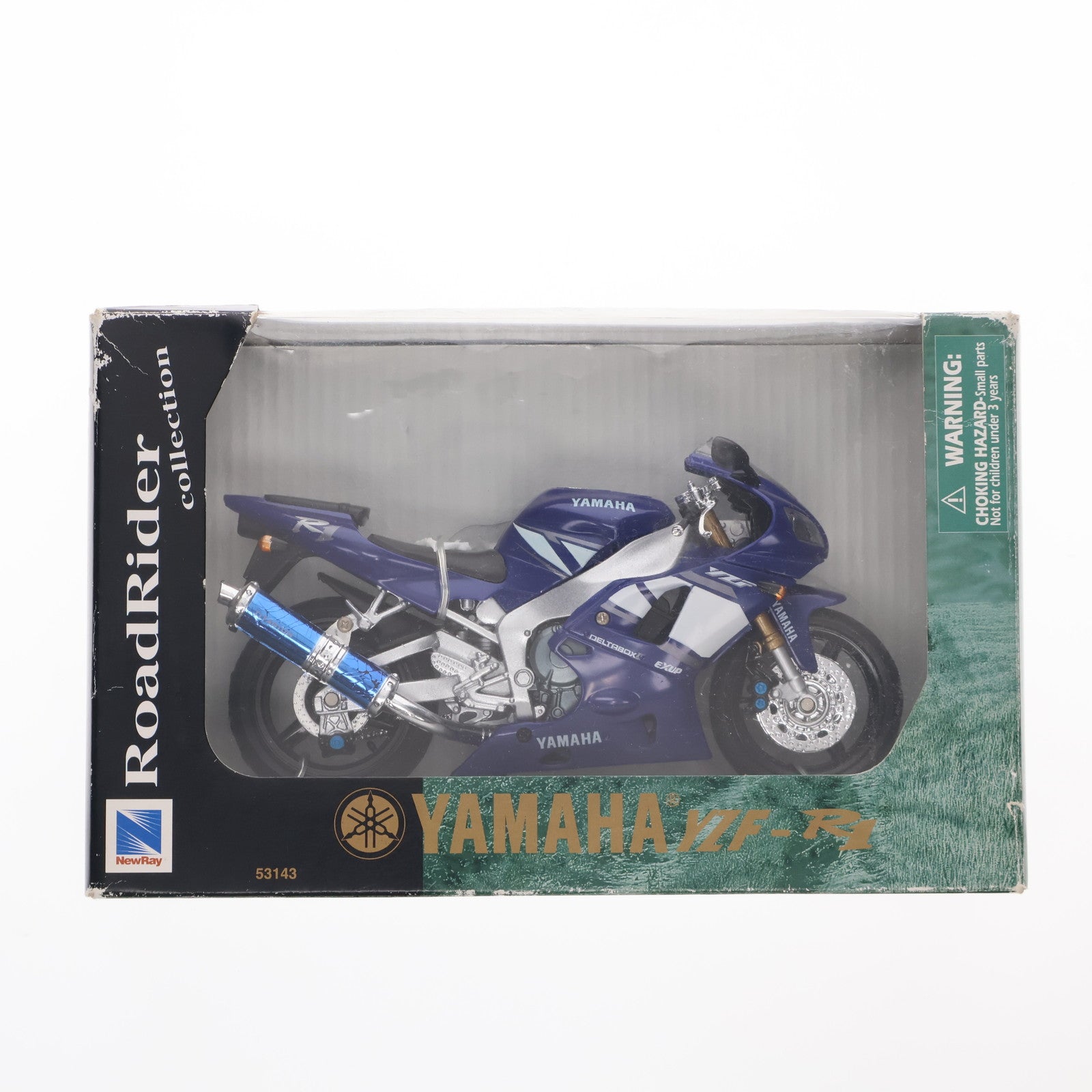 【中古即納】[MDL] 1/12 YAMAHA YZF-R1(ブルー×シルバー×ブラック) 完成品 ミニカー(53143) NewRay(ニューレイ)(20011231)