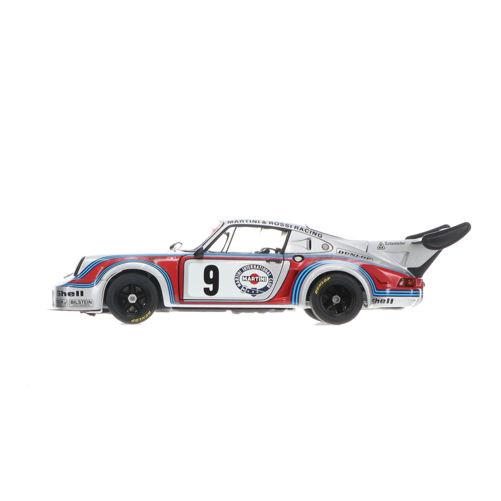 【中古即納】[MDL] MILLENNIUM 1/18 PORSCHE 911 CARRERA RSR TURBO 2.1 WATKINS GLEN 1974 MARTINI #9(ホワイト×レッド×ブルー) 完成品 ミニカー(87475) AUTOart(オートアート)(20070520)