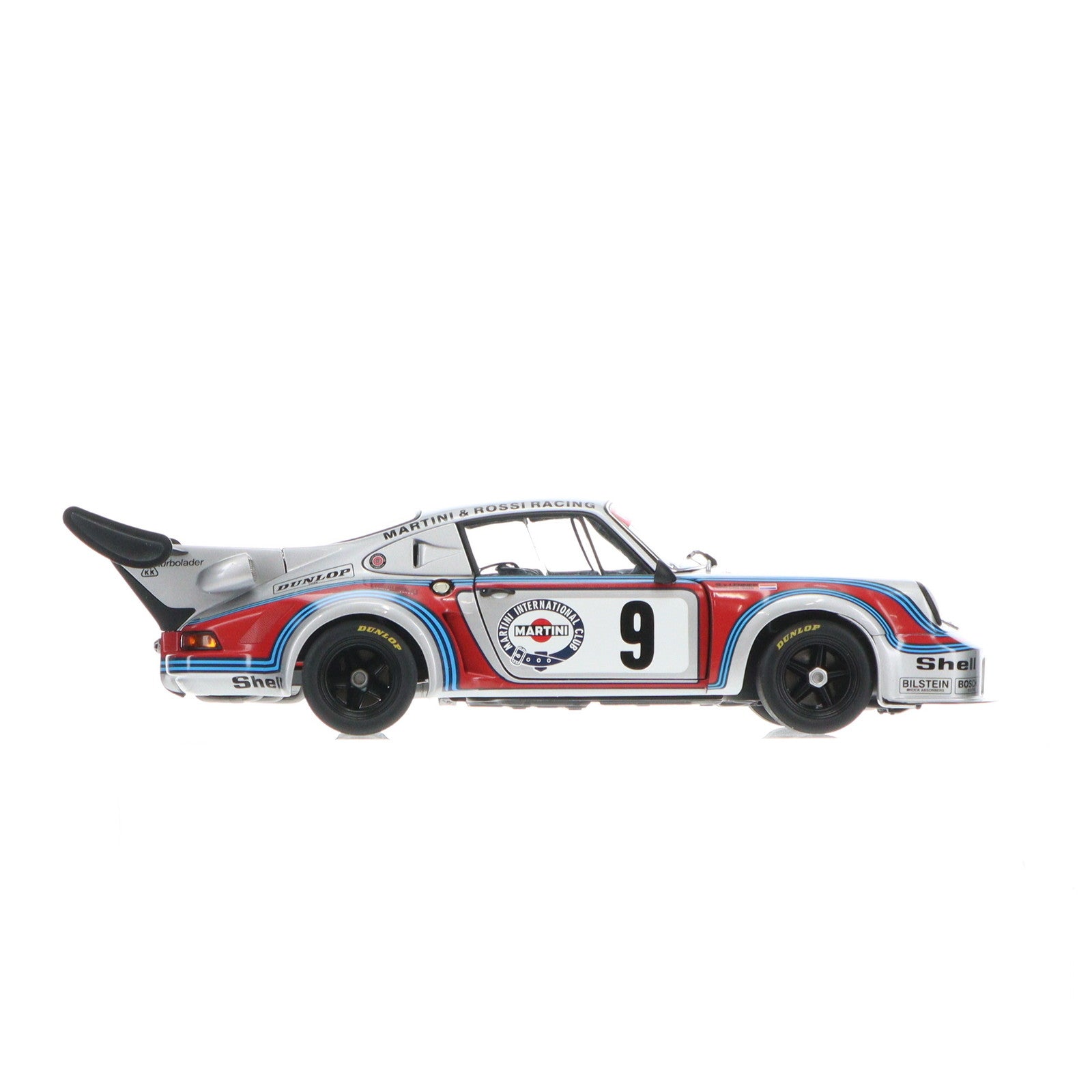 【中古即納】[MDL] MILLENNIUM 1/18 PORSCHE 911 CARRERA RSR TURBO 2.1 WATKINS GLEN 1974 MARTINI #9(ホワイト×レッド×ブルー) 完成品 ミニカー(87475) AUTOart(オートアート)(20070520)