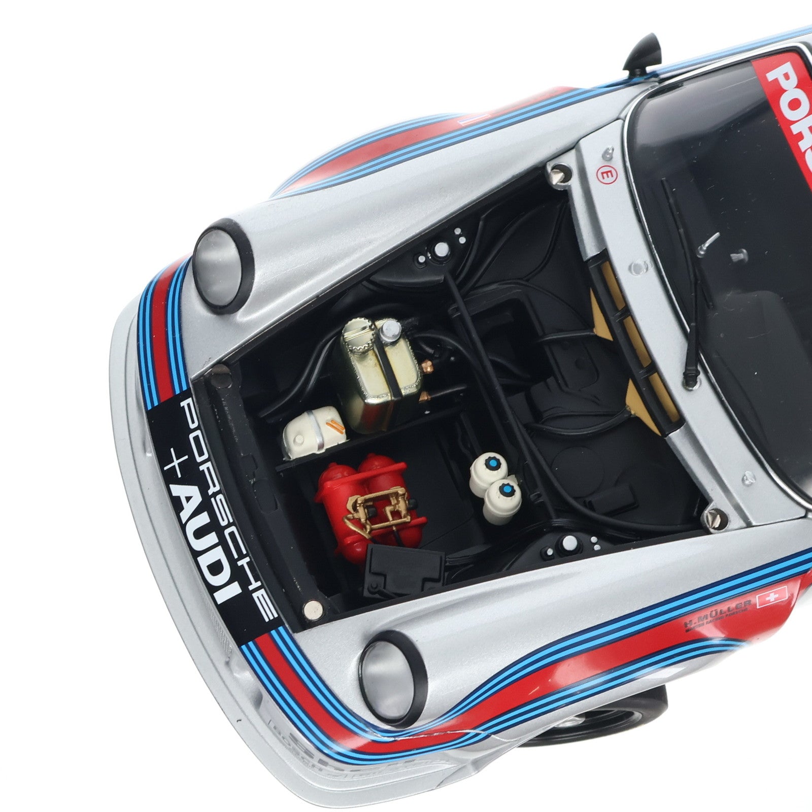 【中古即納】[MDL] MILLENNIUM 1/18 PORSCHE 911 CARRERA RSR TURBO 2.1 WATKINS GLEN 1974 MARTINI #9(ホワイト×レッド×ブルー) 完成品 ミニカー(87475) AUTOart(オートアート)(20070520)
