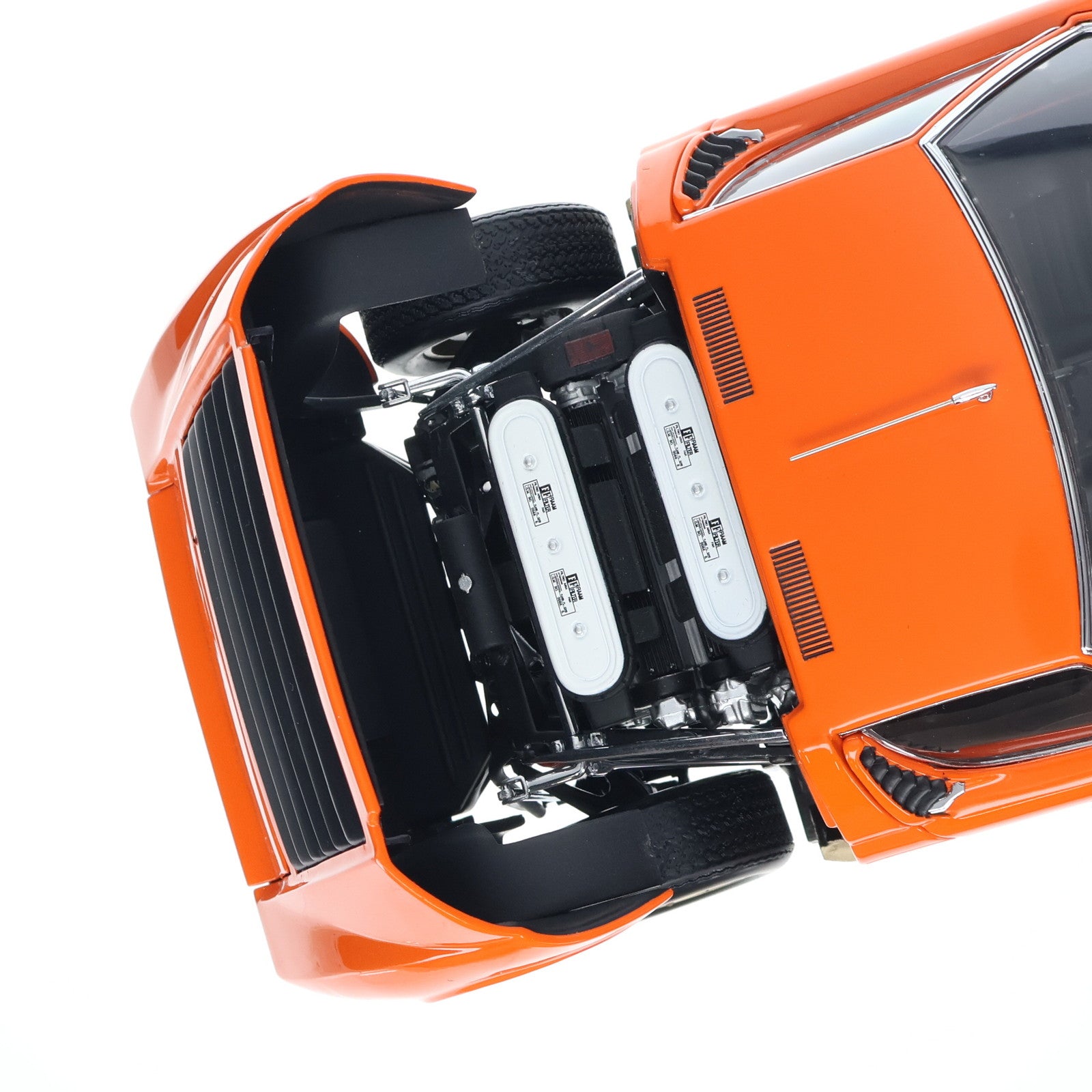 【中古即納】[MDL] 1/18 LAMBORGHINI MIURA(ランボルギーニ ミウラ) P400S(オレンジ) 完成品 ミニカー(08312P) 京商(20100630)