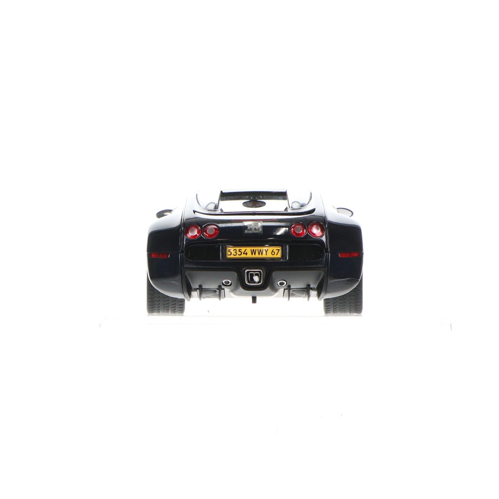 【中古即納】[MDL] シグネチャーシリーズ 1/18 BUGATTI(ブガッティ) EB 16.4 VEYRON PRODUCTION CAR(ブラック×ブルー) 完成品 ミニカー(70907) AutoArt(オートアート)(20080831)