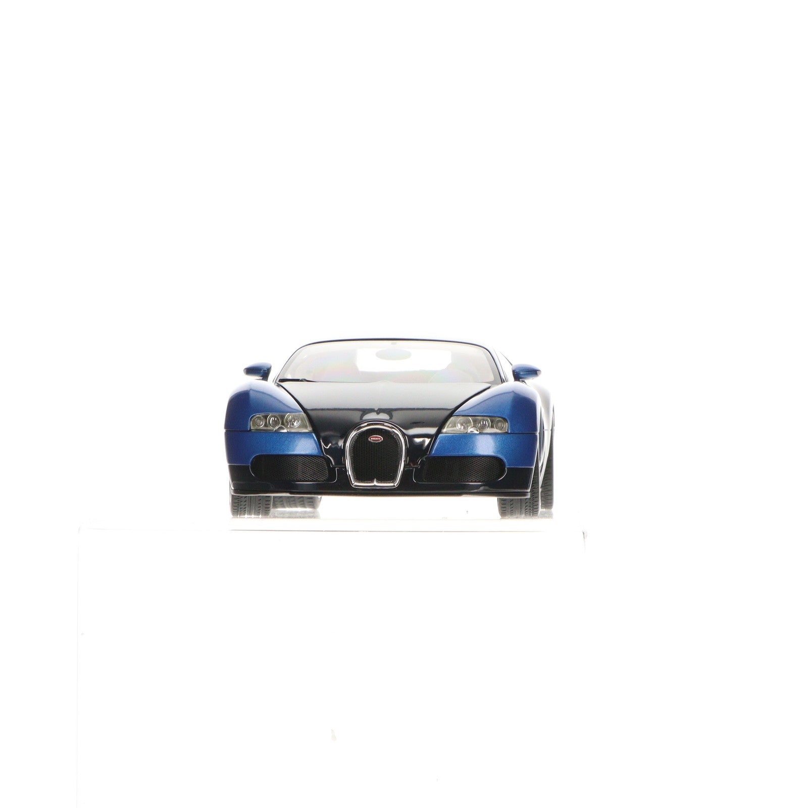 【中古即納】[MDL] シグネチャーシリーズ 1/18 BUGATTI(ブガッティ) EB 16.4 VEYRON PRODUCTION CAR(ブラック×ブルー) 完成品 ミニカー(70907) AutoArt(オートアート)(20080831)