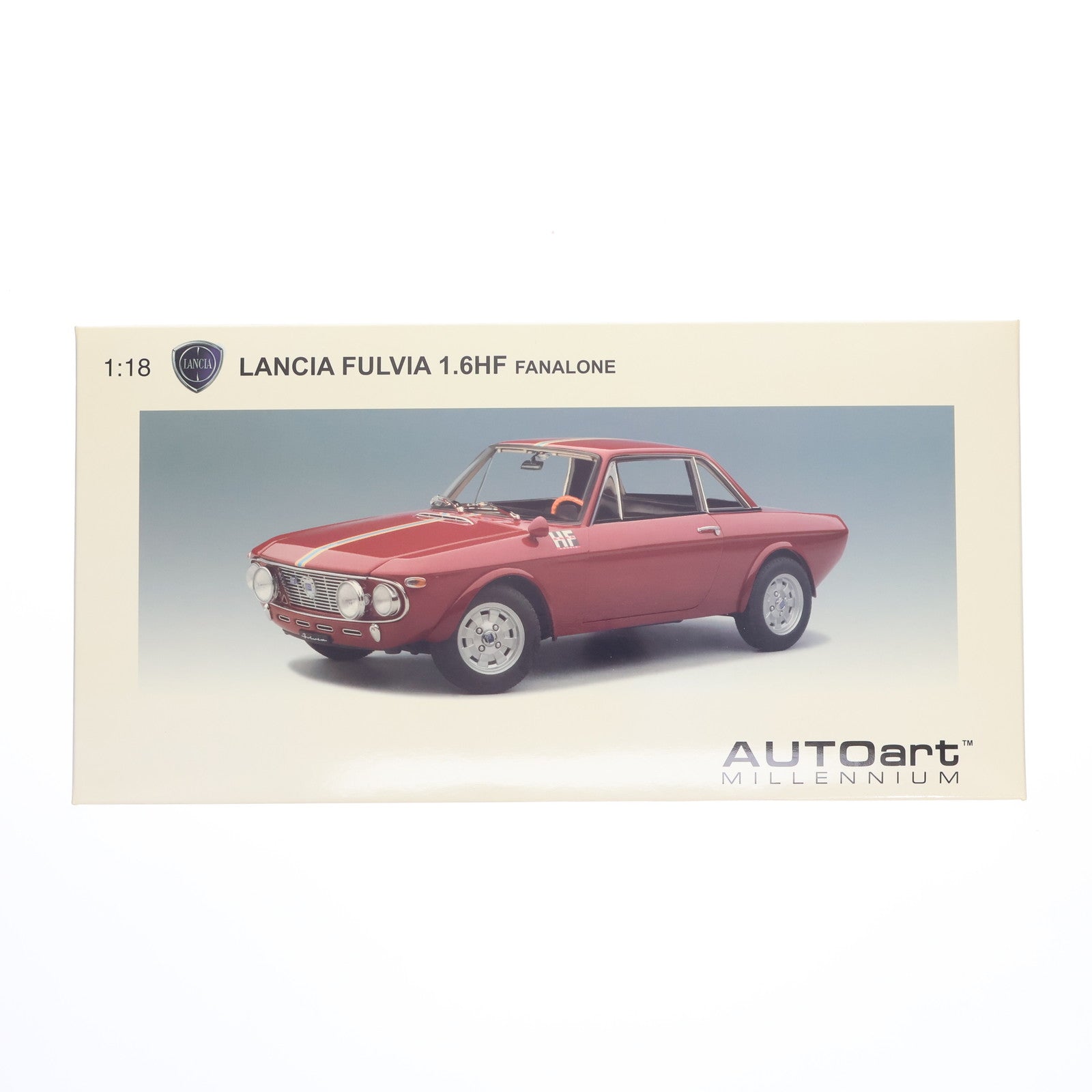 【中古即納】[MDL] MILLENNIUM 1/18 LANCIA FULVIA 1.6HF FANALONE(レッド) 完成品 ミニカー(74703) AutoArt(オートアート)(20100531)