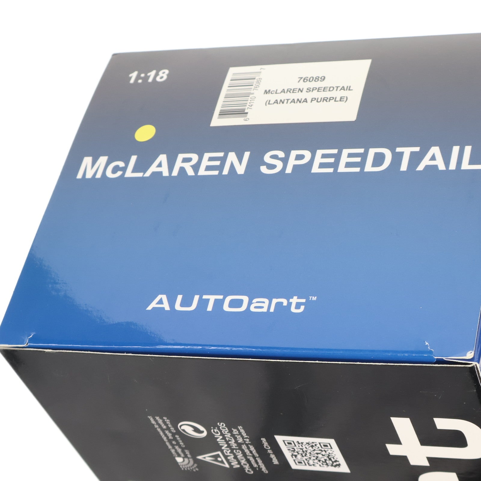 【中古即納】[MDL] オートアート・コンポジットモデルシリーズ 1/18 マクラーレン スピードテール(メタリック・パープル) 完成品 ミニカー(76089) AutoArt(オートアート)(20230929)