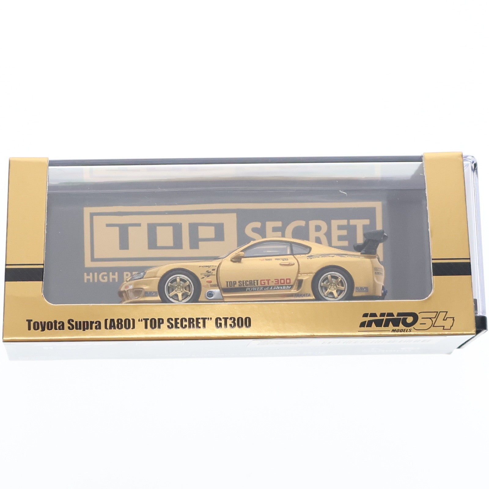 【中古即納】[MDL] 1/64 Toyota スープラ(A80) TOP SECRET GT300 (ゴールド) 完成品 ミニカー(IN64-A80TS-GOLD) INNO MODELS(イノモデル)(20250530)