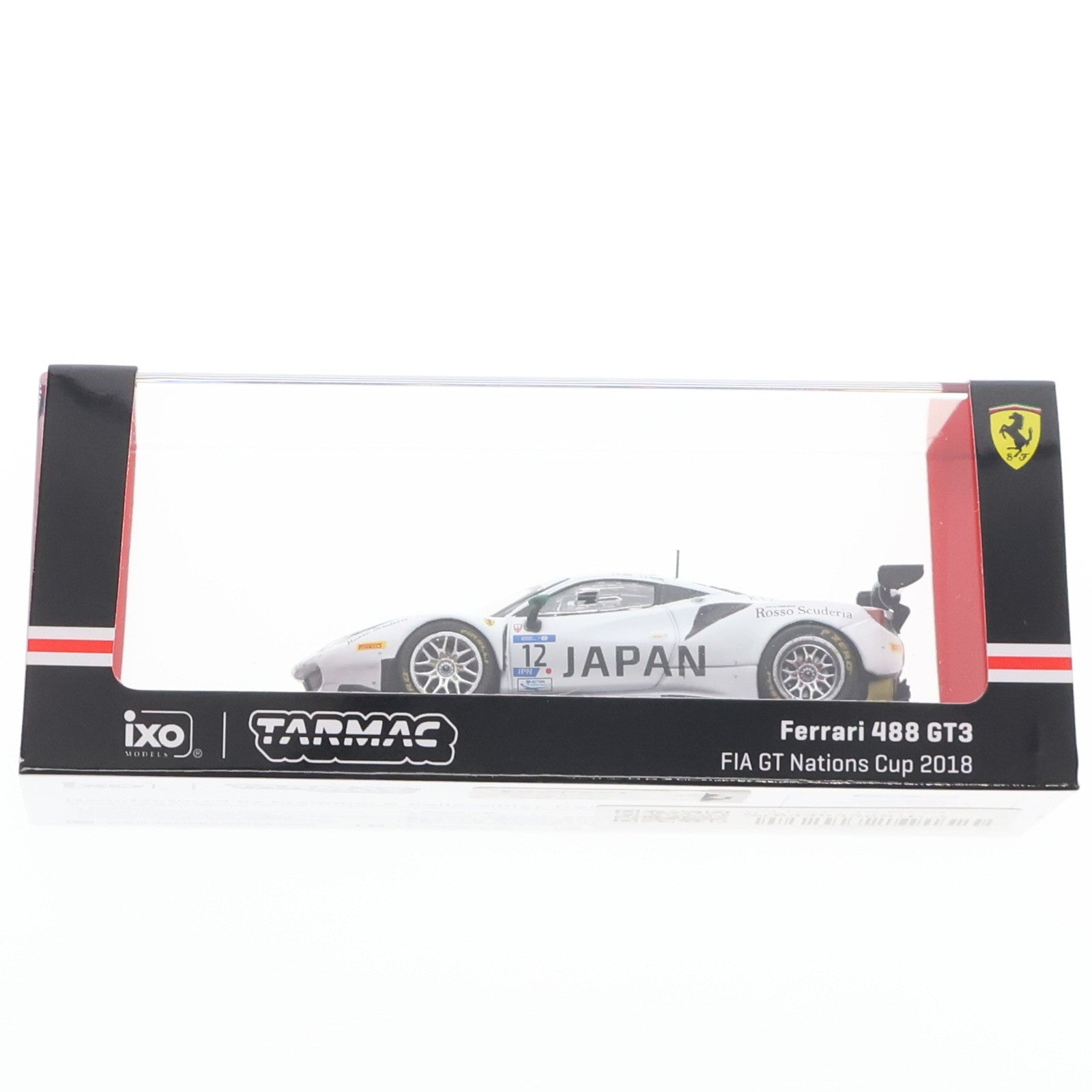 【中古即納】[MDL] 1/64 Ferrari 488 GT3 FIA GT Nations Cup 2018 T. Kondo / K. Seto 完成品 ミニカー(T64-072-18GTN12) Tarmac Works(ターマックワークス)(20250514)