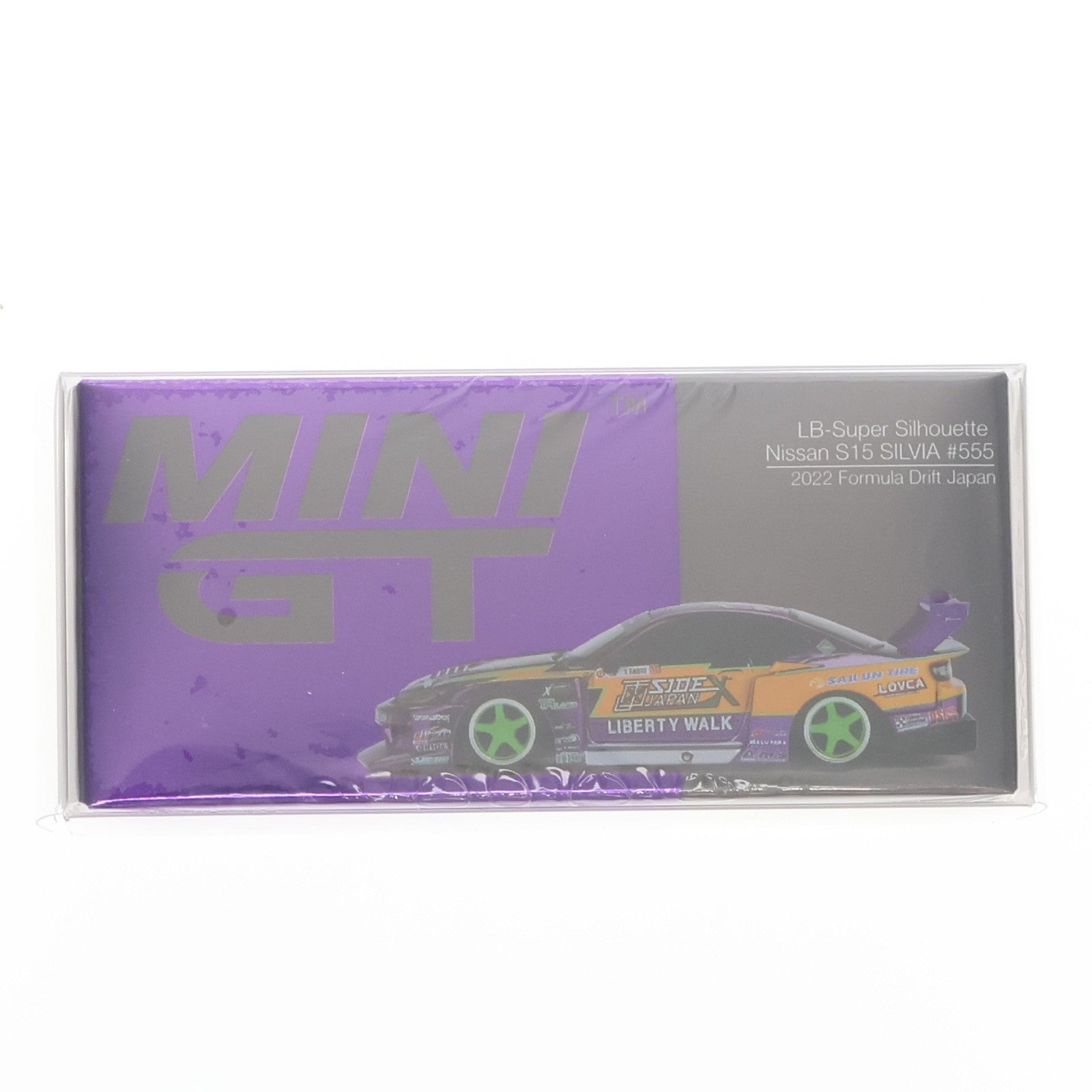 【中古即納】[MDL] ミニGTシリーズ 1/64 Nissan シルビア(S15) LB-Super Silhouette 2022 Formula Drift Japan(右ハンドル) #555 完成品 ミニカー(MGT00576-R) TSM(トゥルースケールミニチュアズ)(20231222)