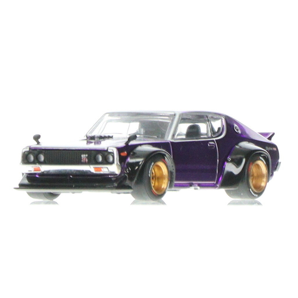 【中古即納】[MDL] 1/64 NISSAN SKYLINE(ニッサン スカイライン) GT-R V8 DRIFT(KENMERI) パープル 完成品 ミニカー(S34-03) POP RACE(ポップレース)(20250201)