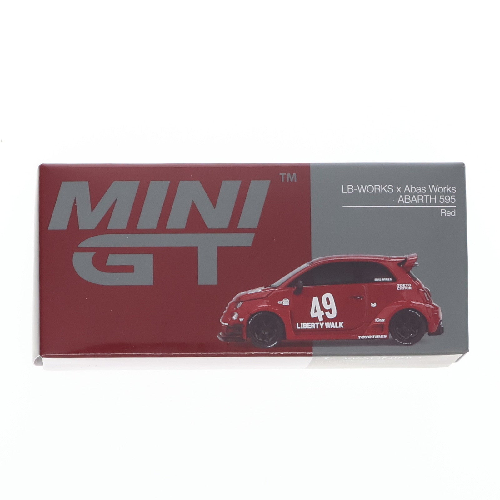 【中古即納】[MDL] ミニGTシリーズ 1/64 アバルト 595 LB-WORKS x Abas Works 左ハンドル(レッド) 完成品 ミニカー(MGT00963-L) TSM(トゥルースケールミニチュアズ)(20250730)