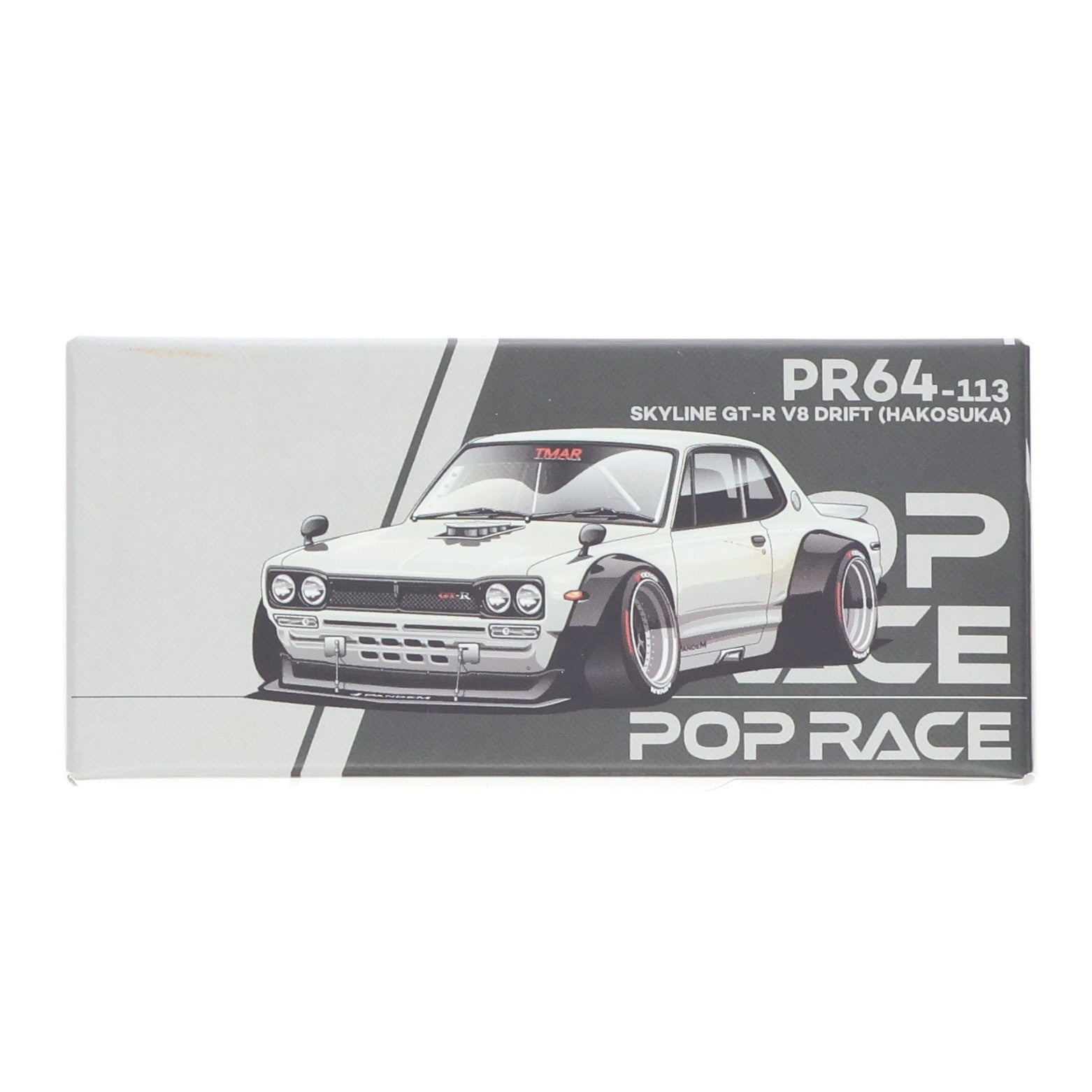 【中古即納】[MDL] 1/64 NISSAN SKYLINE(ニッサン スカイライン) GT-R V8 DRIFT(HAKOSUKA) WHITE 完成品 ミニカー(PR640113) POP RACE(ポップレース)(20240913)