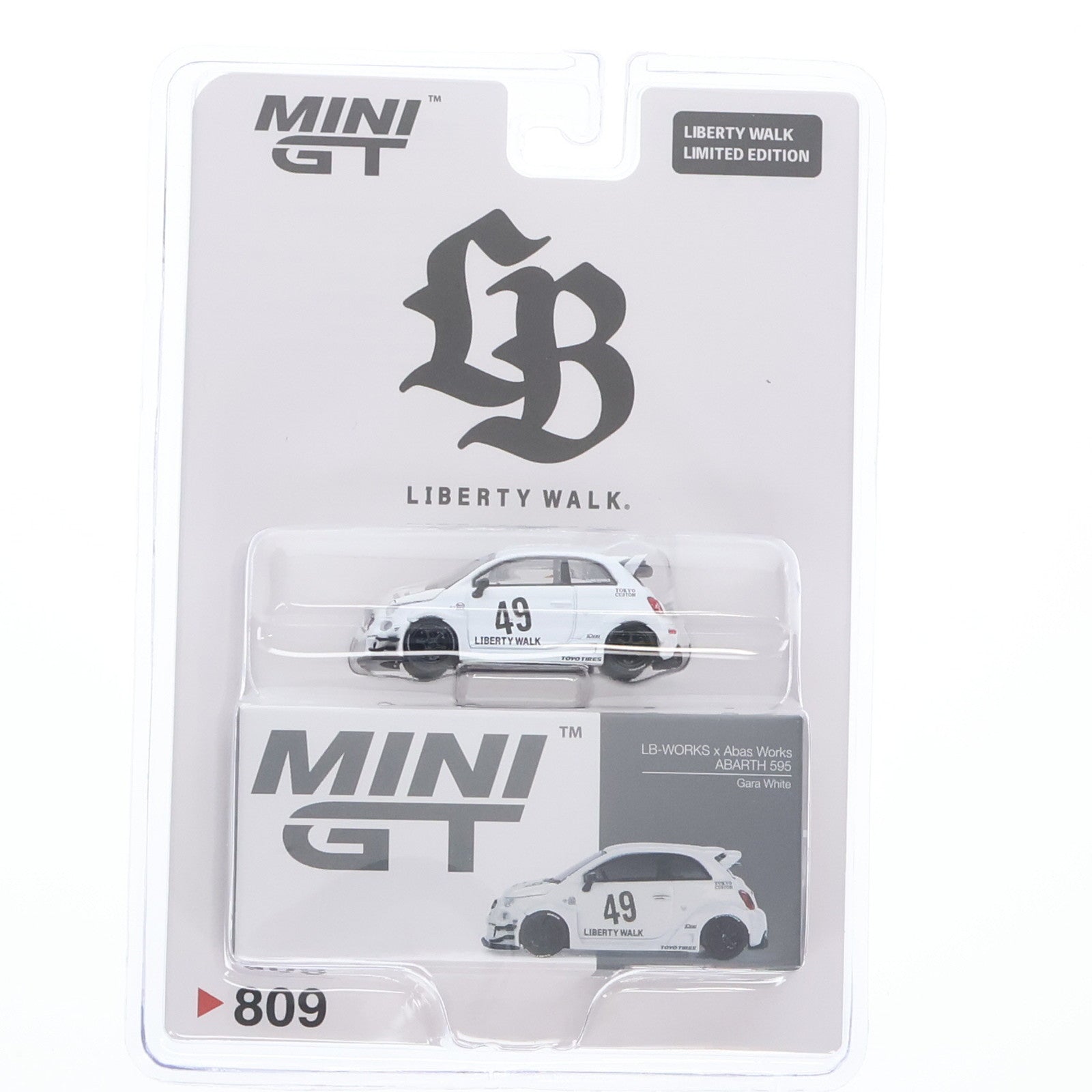 【中古即納】[MDL] ミニGTシリーズ 1/64 アバルト 595 LB-WORKS x Abas Works ガラ ホワイト(左ハンドル)(ブリスタータイプ) 完成品 ミニカー(MGT00809-BL) TSM(トゥルースケールミニチュアズ)(20250613)