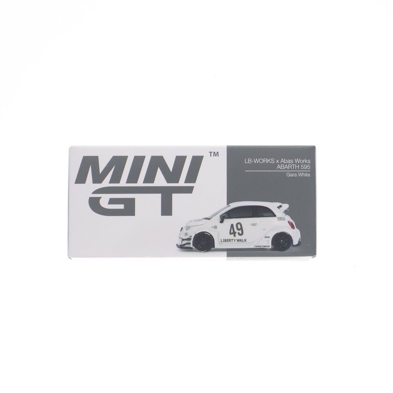 【中古即納】[MDL] ミニGTシリーズ 1/64 アバルト 595 LB-WORKS x Abas Works ガラ 左ハンドル(ホワイト) 完成品 ミニカー(MGT00809-L) TSM(トゥルースケールミニチュアズ)(20250613)