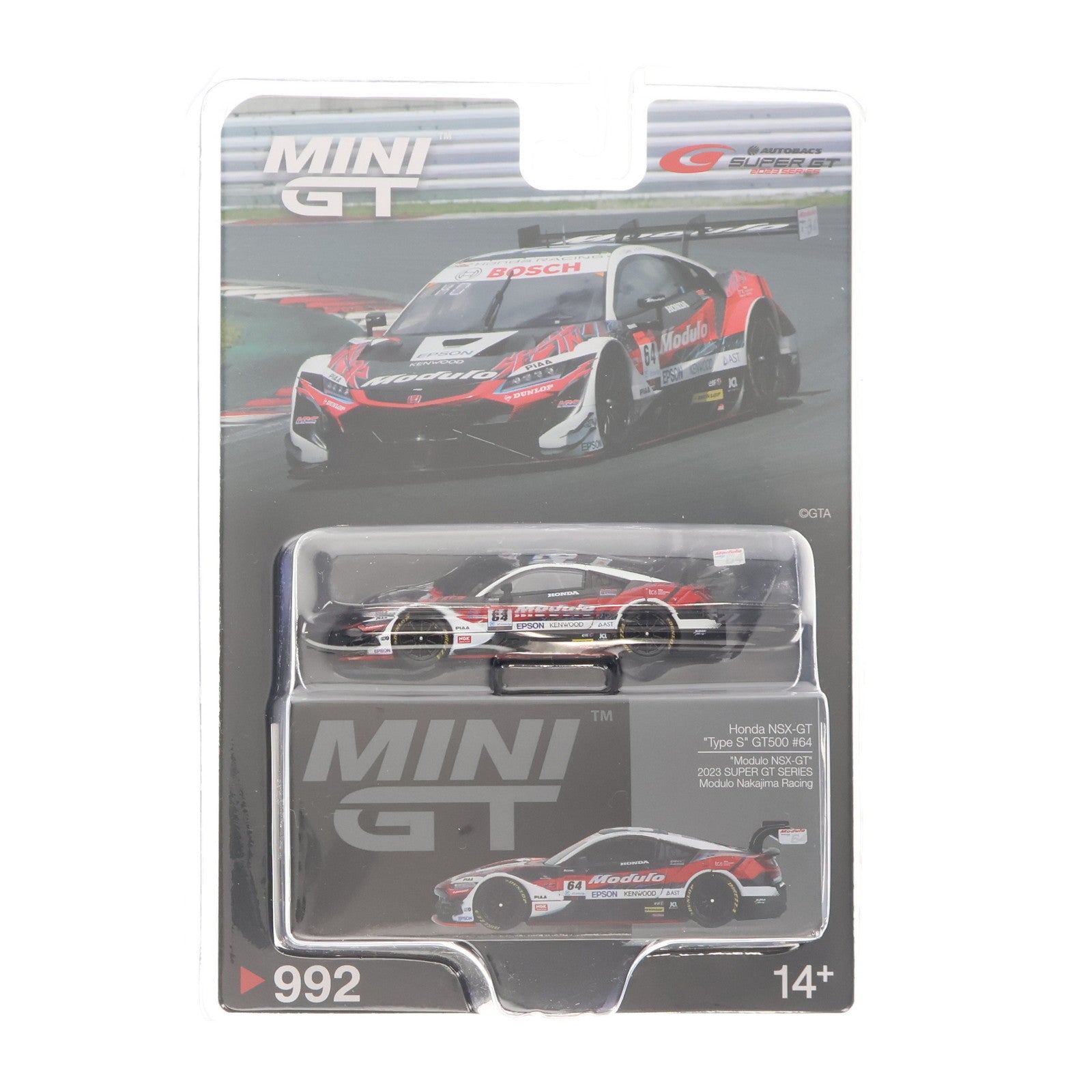 【中古即納】[MDL] 日本限定 ミニGTシリーズ 1/64 Honda NSX-GT Type S GT500 SUPER GTシリーズ 2023 Modulo NSX-GT Modulo Nakajima Racing(左ハンドル) #64 完成品 ミニカー(MGT00992-BL) TSM(トゥルースケールミニチュアズ)(20250927)