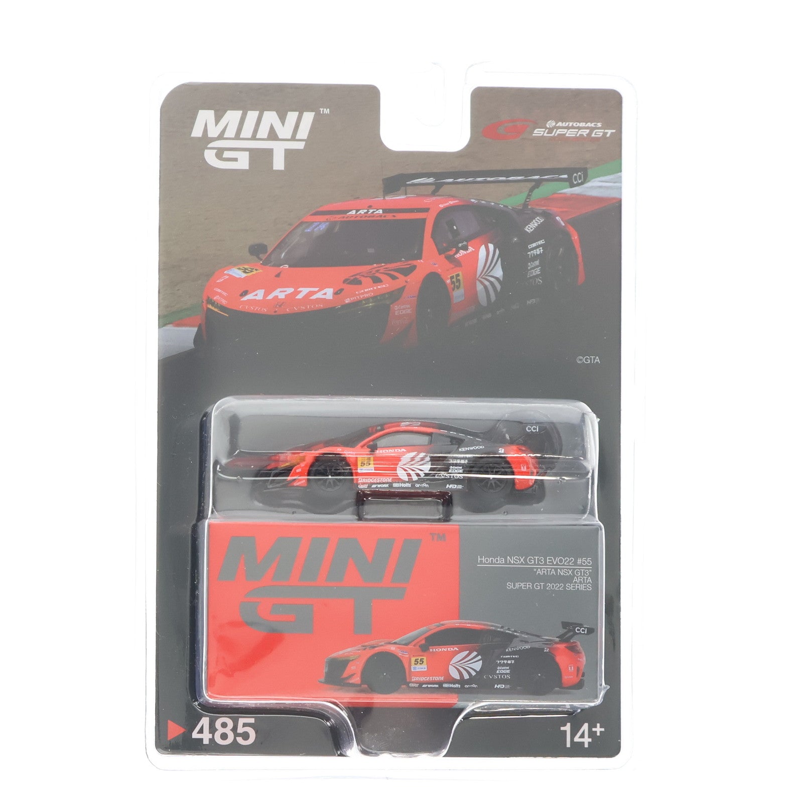 【中古即納】[MDL] 日本限定 ミニGTシリーズ 1/64 Honda NSX GT3 EVO22 SUPER GTシリーズ 2022 #55 ARTA(左ハンドル) 完成品 ミニカー(MGT00485-L) TSM(トゥルースケールミニチュアズ)(20230616)