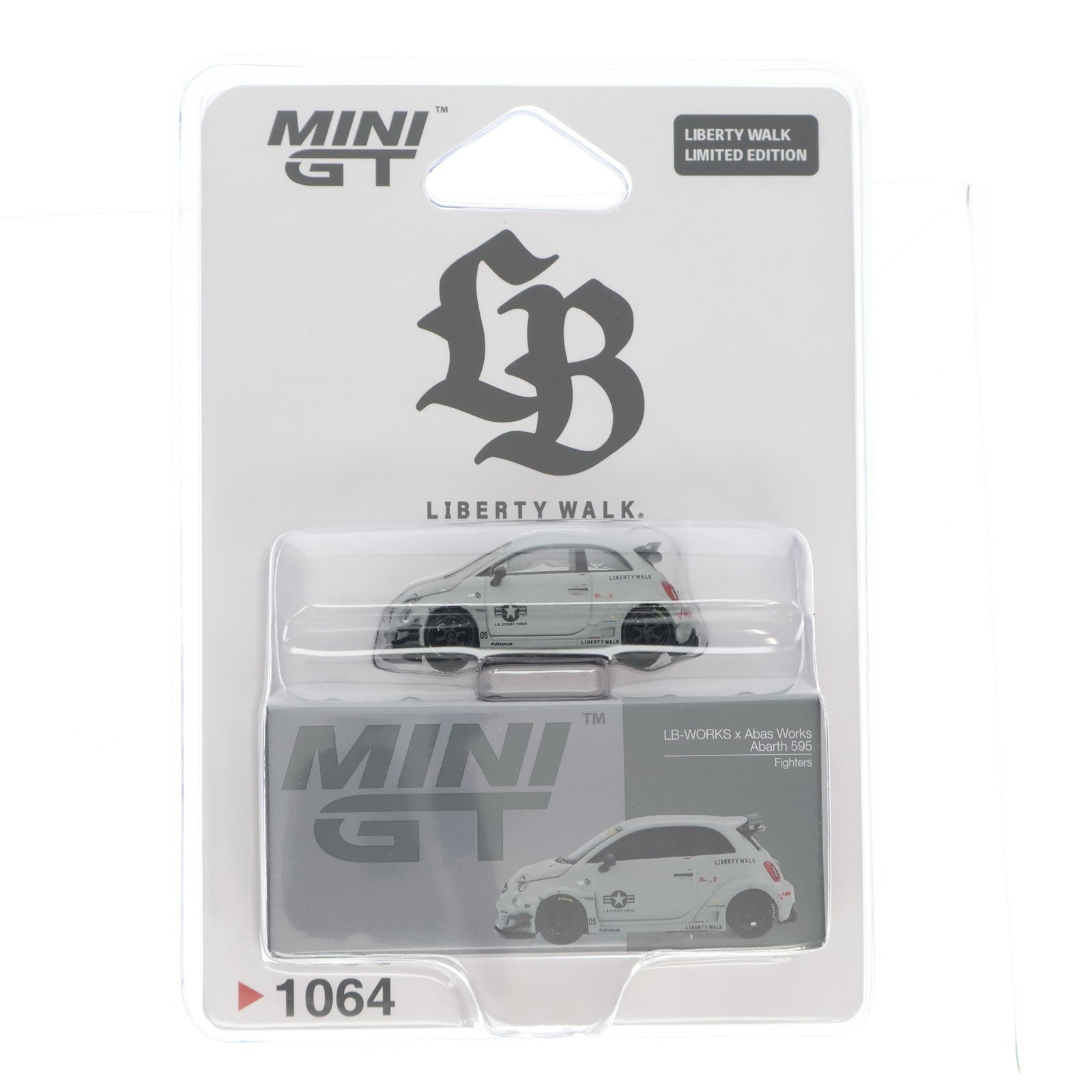 【中古即納】[MDL] MINI-GT 1/64 アバルト 595 LB-WORKS x Abas Works Fighters(左ハンドル) 完成品 ミニカー(MGT01064-L) TSM(トゥルースケールミニチュアズ)(20251121)