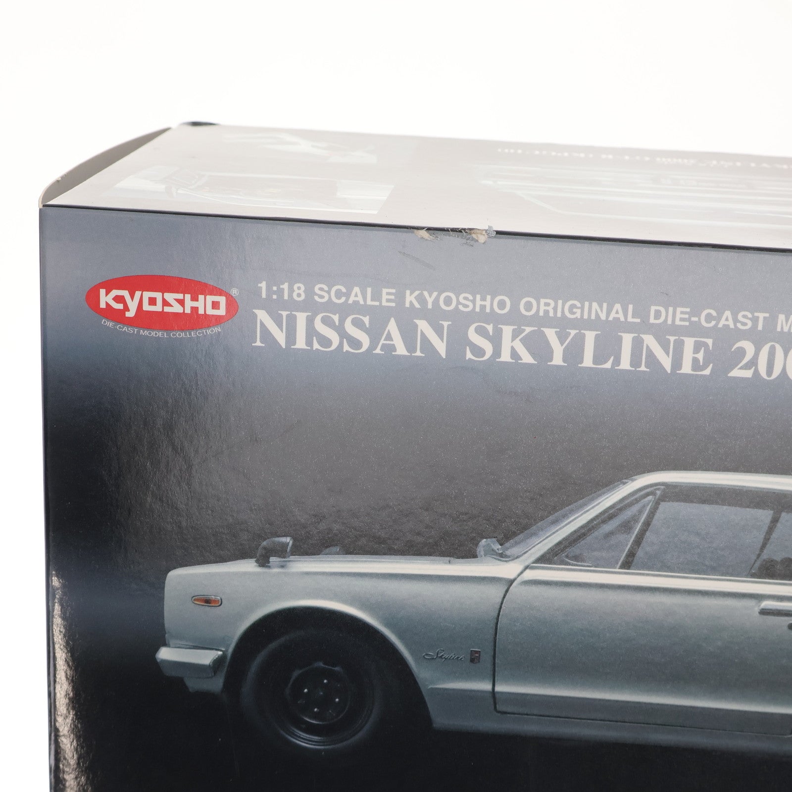 【中古即納】[MDL] 1/18 Nissan Skyline(スカイライン) 2000 GT-R KPGC-10 Normal・Wheel Version UP(シルバー) 完成品 ミニカー(K08127S) 京商(20110531)