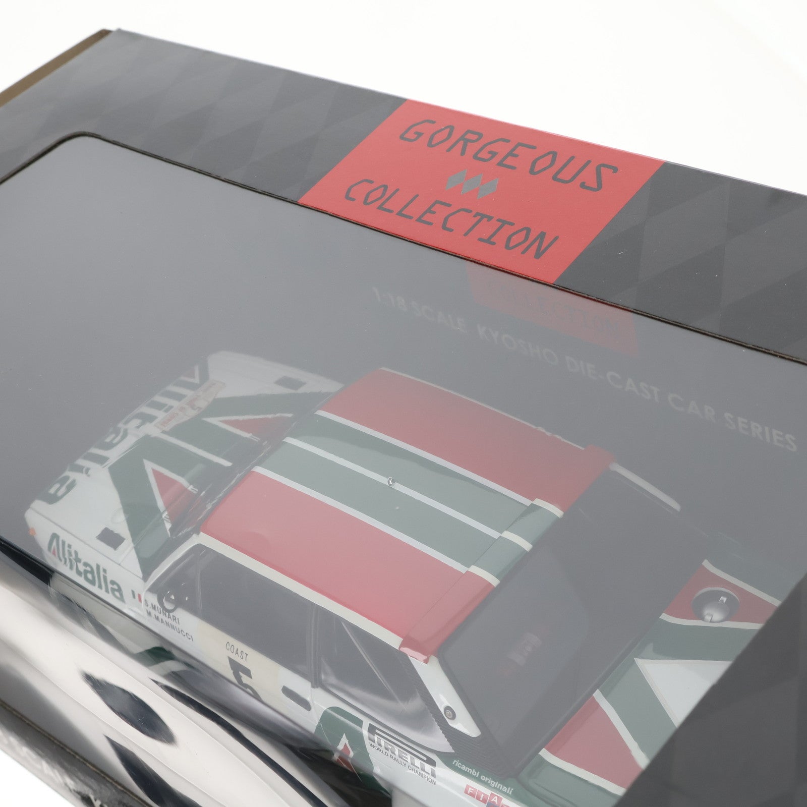 【中古即納】[MDL] GORGEOUS COLLECTION 1/18 FIAT 131 ABARTH TOUR DE CORSE 1978 Alitalia #5(ホワイト×レッド×グリーン) 完成品 ミニカー(08371C) 京商(20060430)