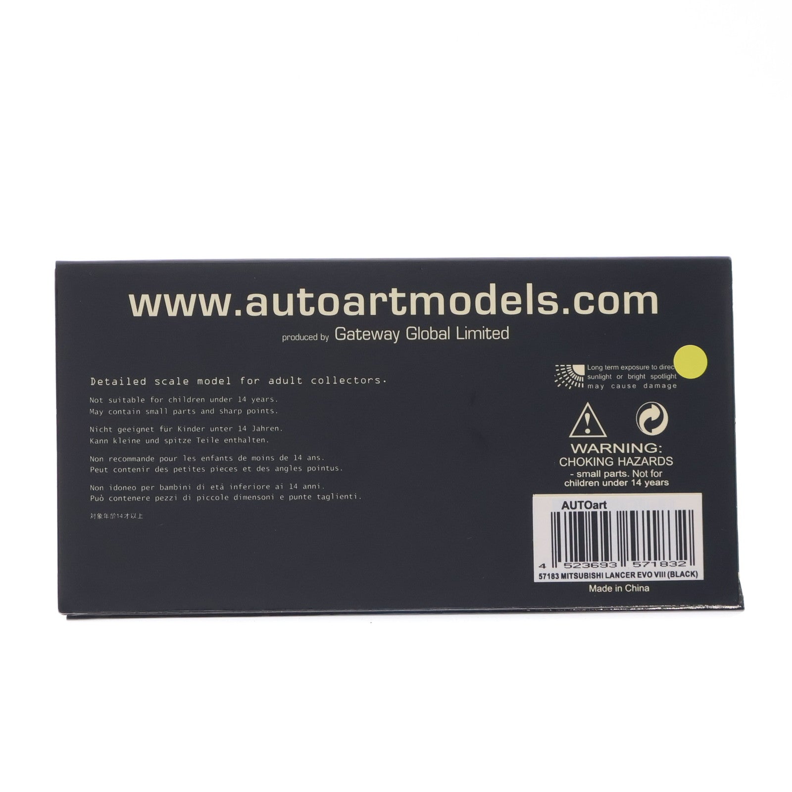 【中古即納】[MDL] 1/43 MITSUBISHI LANCER EVOLUTION(ランサーエボリューション) VIII Black 完成品 ミニカー(57183) AUTOart(オートアート)(19991231)