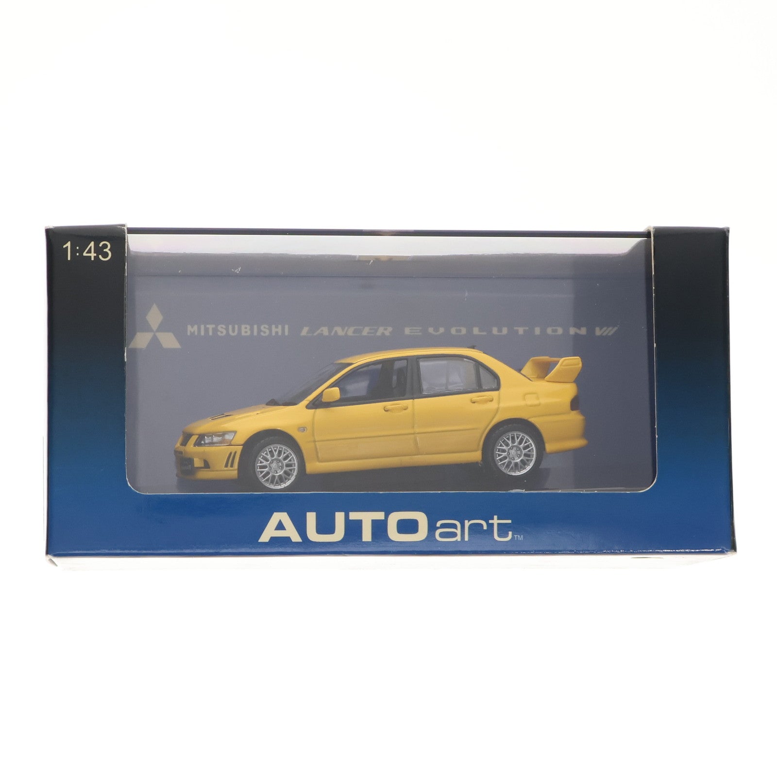 【中古即納】[MDL] 1/43 MITSUBISHI LANCER EVOLUTION(ランサーエボリューション) VII STREET CAR(イエロー) 完成品 ミニカー(57161) AutoArt(オートアート)(19991231)