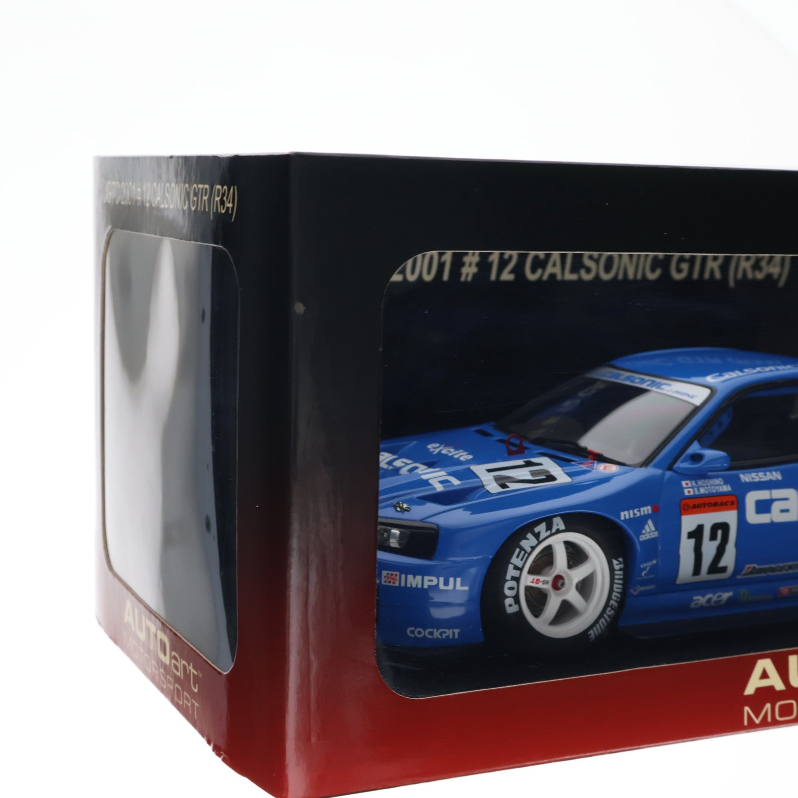 【中古即納】[MDL] 1/18 NISSAN SKYLINE(スカイライン) R34 JGTC 2001 CALSONIC K.HOSHINO/S.MOTOYAMA #12 完成品 ミニカー(80176) AUTOart(オートアート)(19991231)