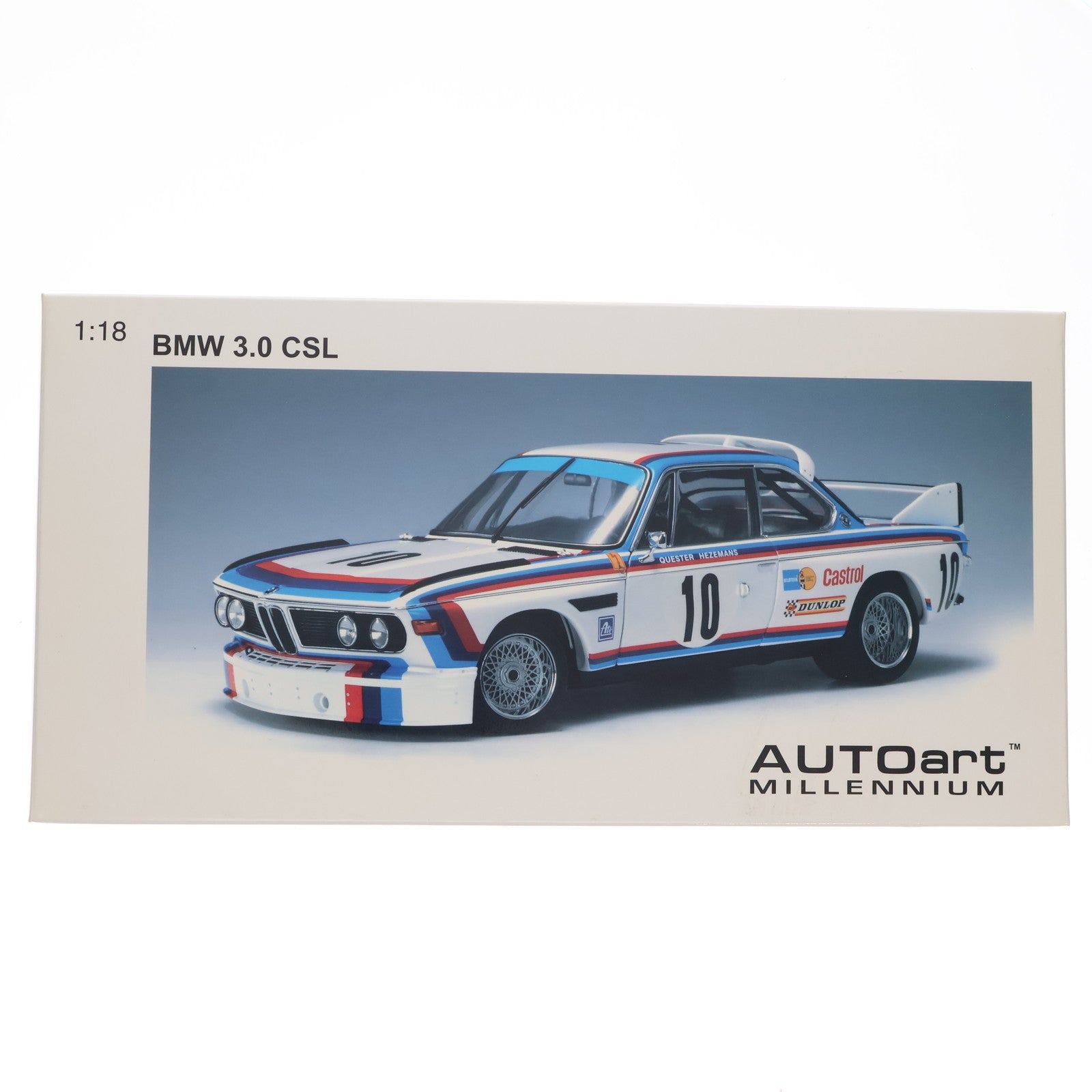 【中古即納】[MDL] MILLENNIUM 1/18 BMW 3.0 CSL SPA 1973 WINNER Castrol #10(ホワイト×ブルー×レッド) 完成品 ミニカー(87346) AUTOart(オートアート)(20121001)