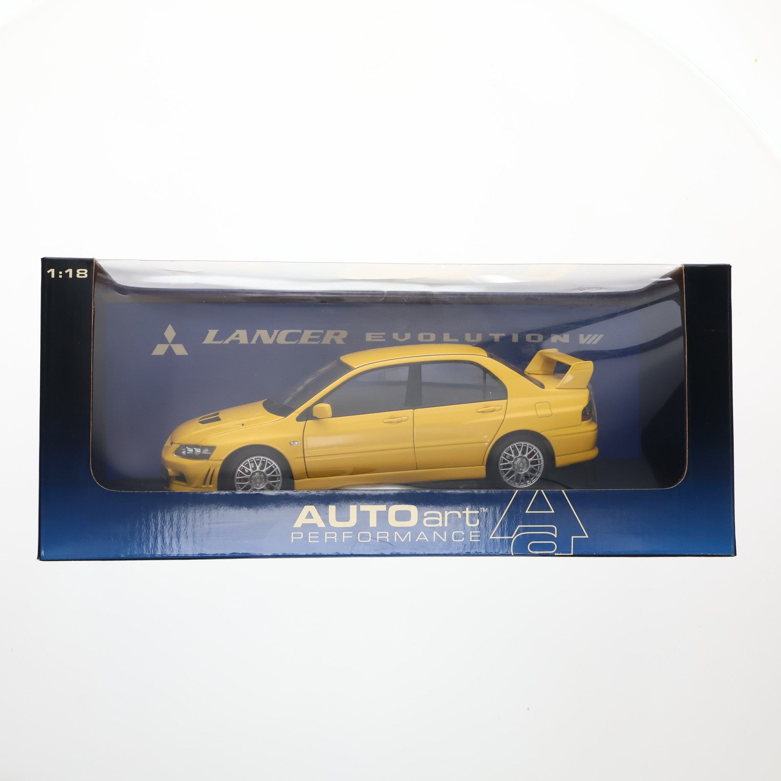 【中古即納】[MDL] 1/18 三菱 ランサーエボリューションVII(イエロー) 完成品 ミニカー(77161) AutoArt(オートアート)(19991231)