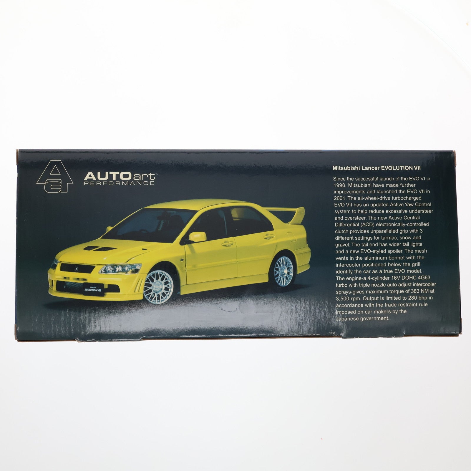 【中古即納】[MDL] 1/18 三菱 ランサーエボリューションVII(イエロー) 完成品 ミニカー(77161) AutoArt(オートアート)(19991231)