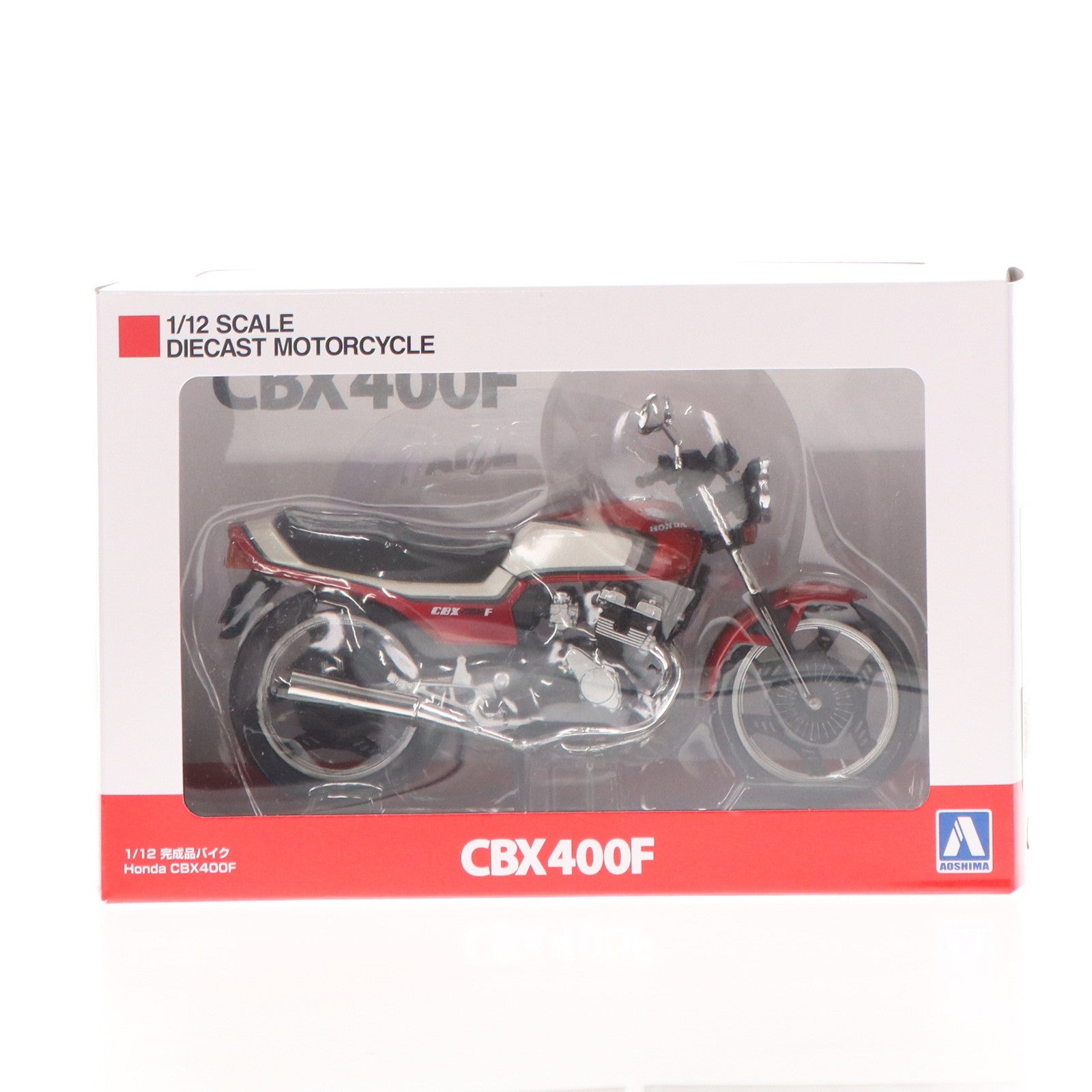 【中古即納】[MDL] 1/12 完成品バイク Honda CBX400F キャンディアラモアナレッド×パールシェルホワイト 完成品 ミニカー(112007) スカイネット/アオシマ(20251017)