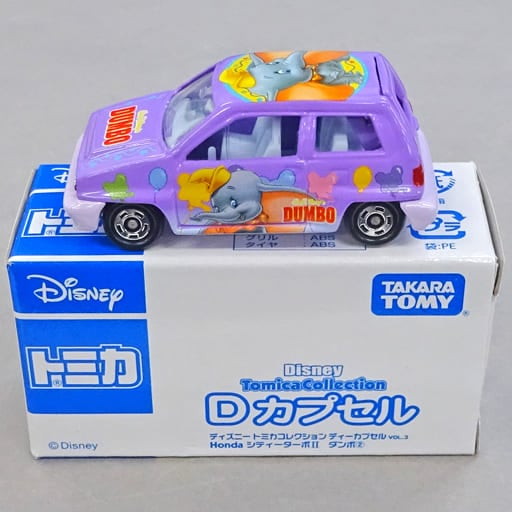 【中古即納】[MDL] ディズニートミカコレクション Dカプセル VOL.3 1/57 Honda シティターボII ダンボ2(パープル) 完成品 ミニカー(770978) タカラトミー(20071231)